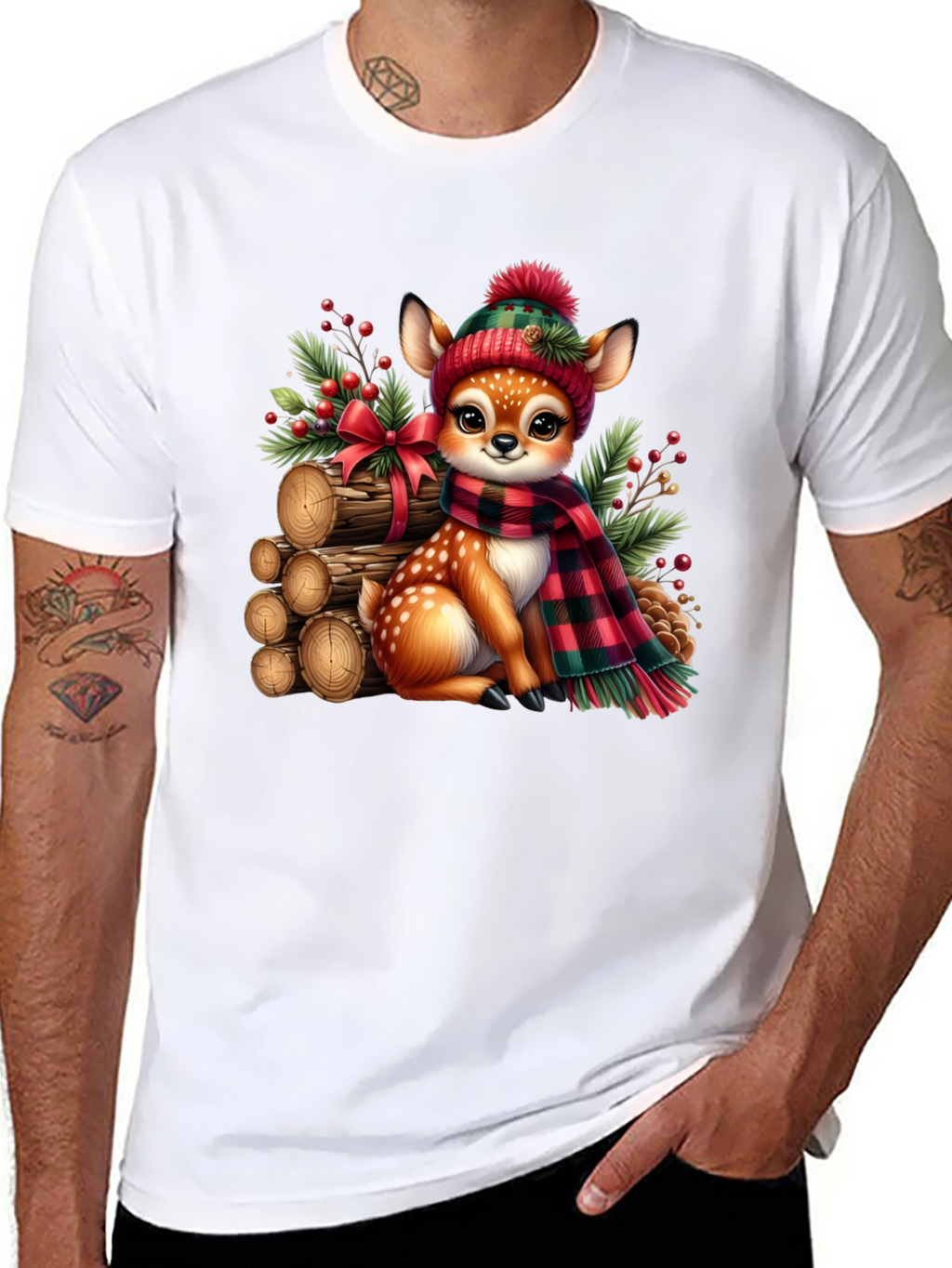 Festive Deer Graphic Tee