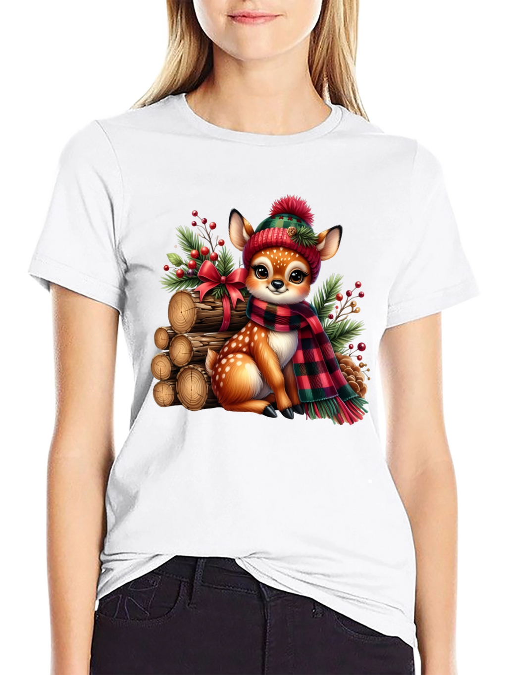 Festive Deer Graphic Tee