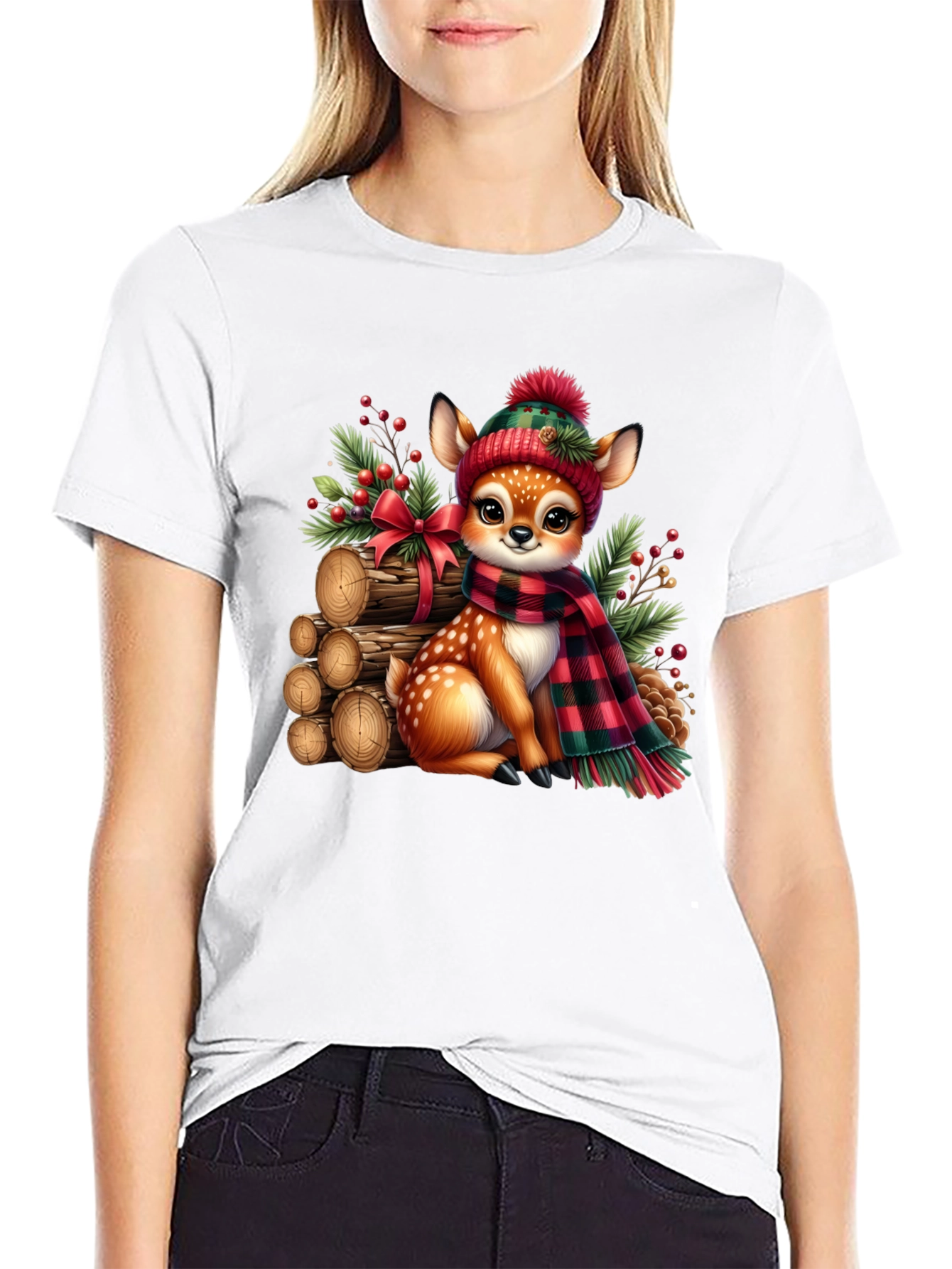 Festive Deer Graphic Tee