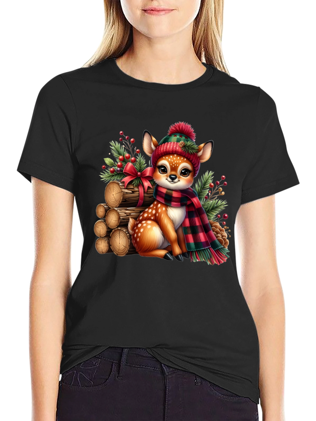 Festive Deer Graphic Tee