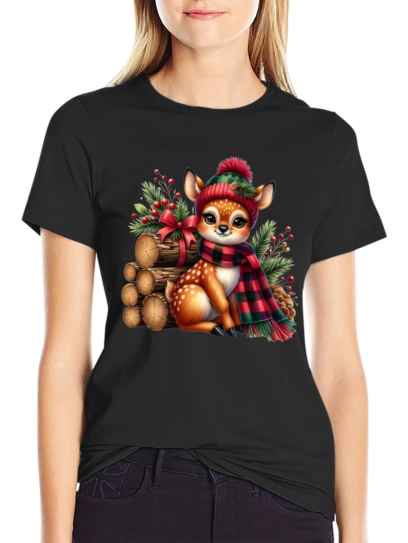 Festive Deer Graphic Tee
