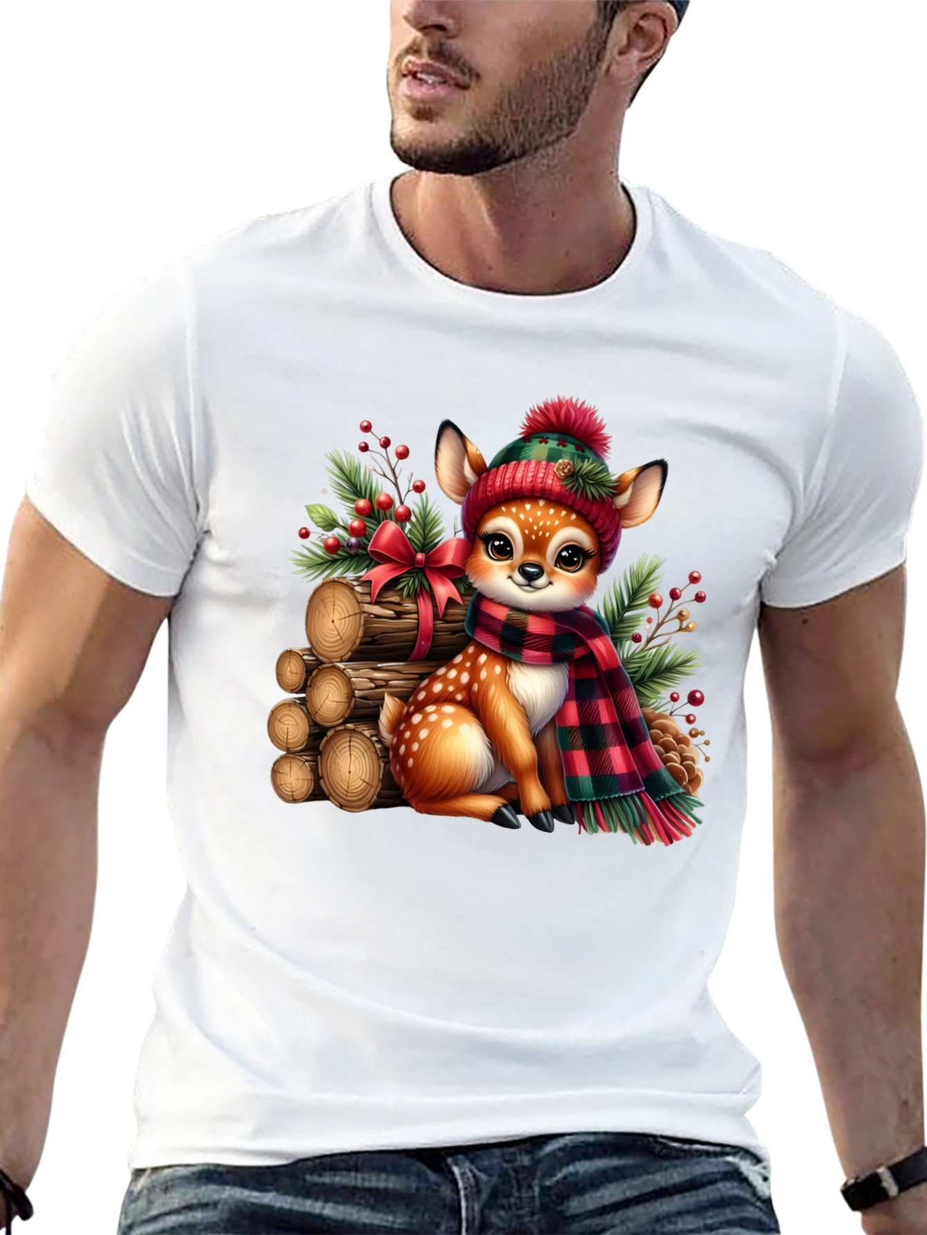 Festive Deer Graphic Tee