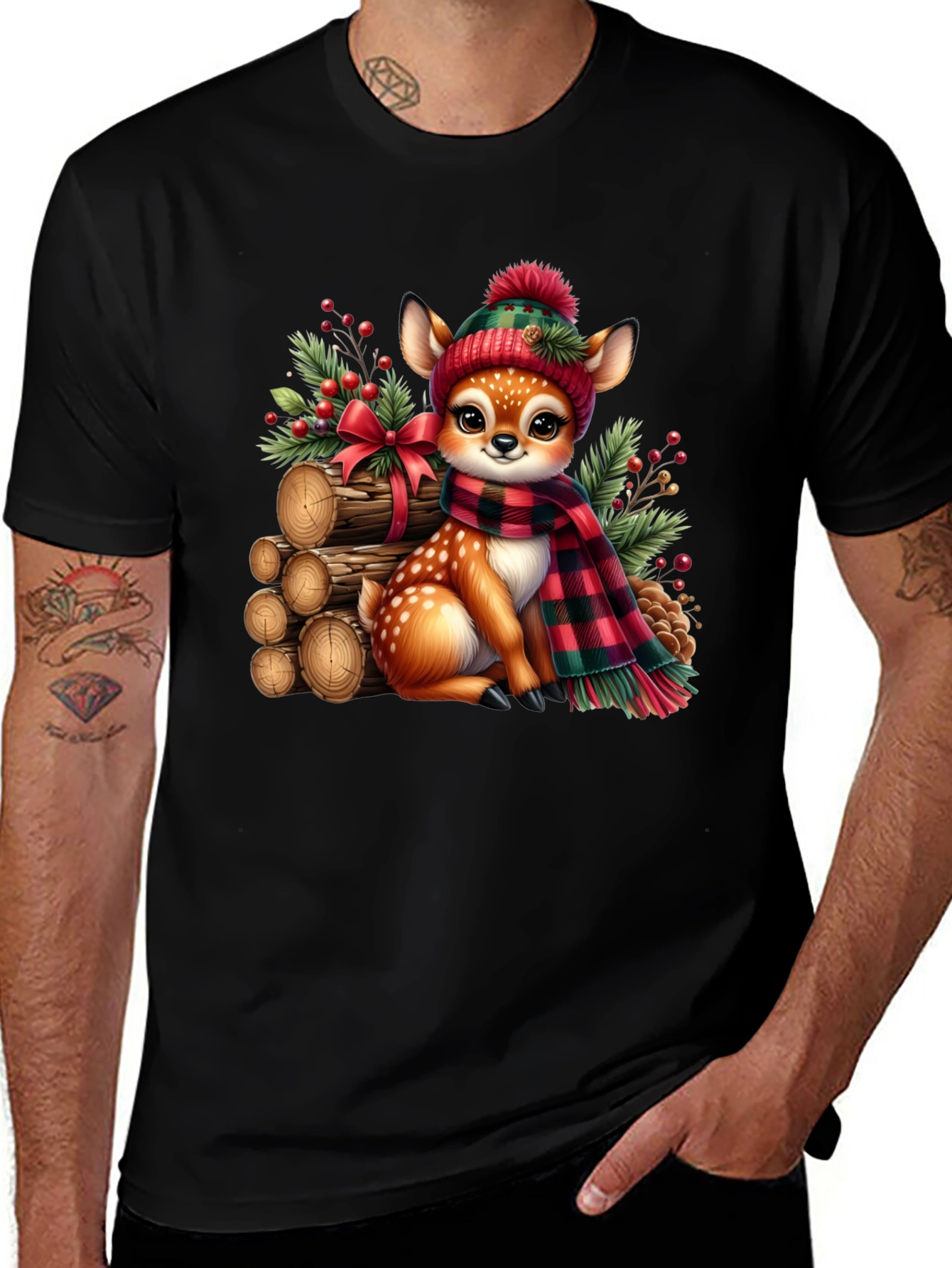 Festive Deer Graphic Tee