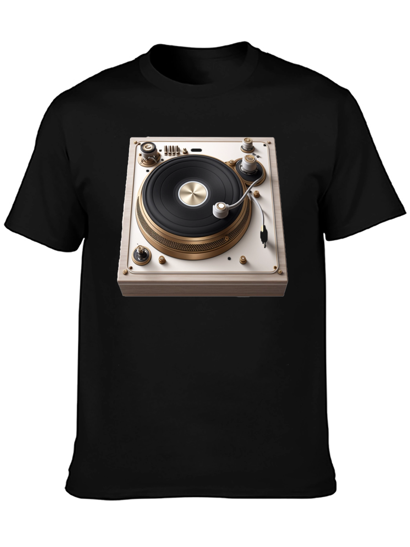 Vintage Turntable Graphic Tee - DJ Inspired