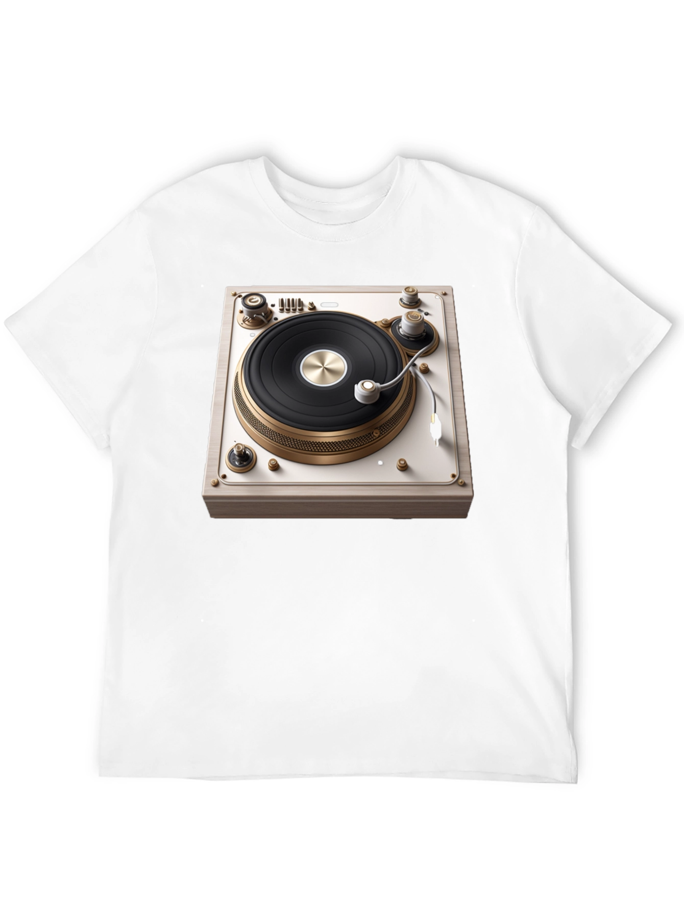 Vintage Turntable Graphic Tee - DJ Inspired