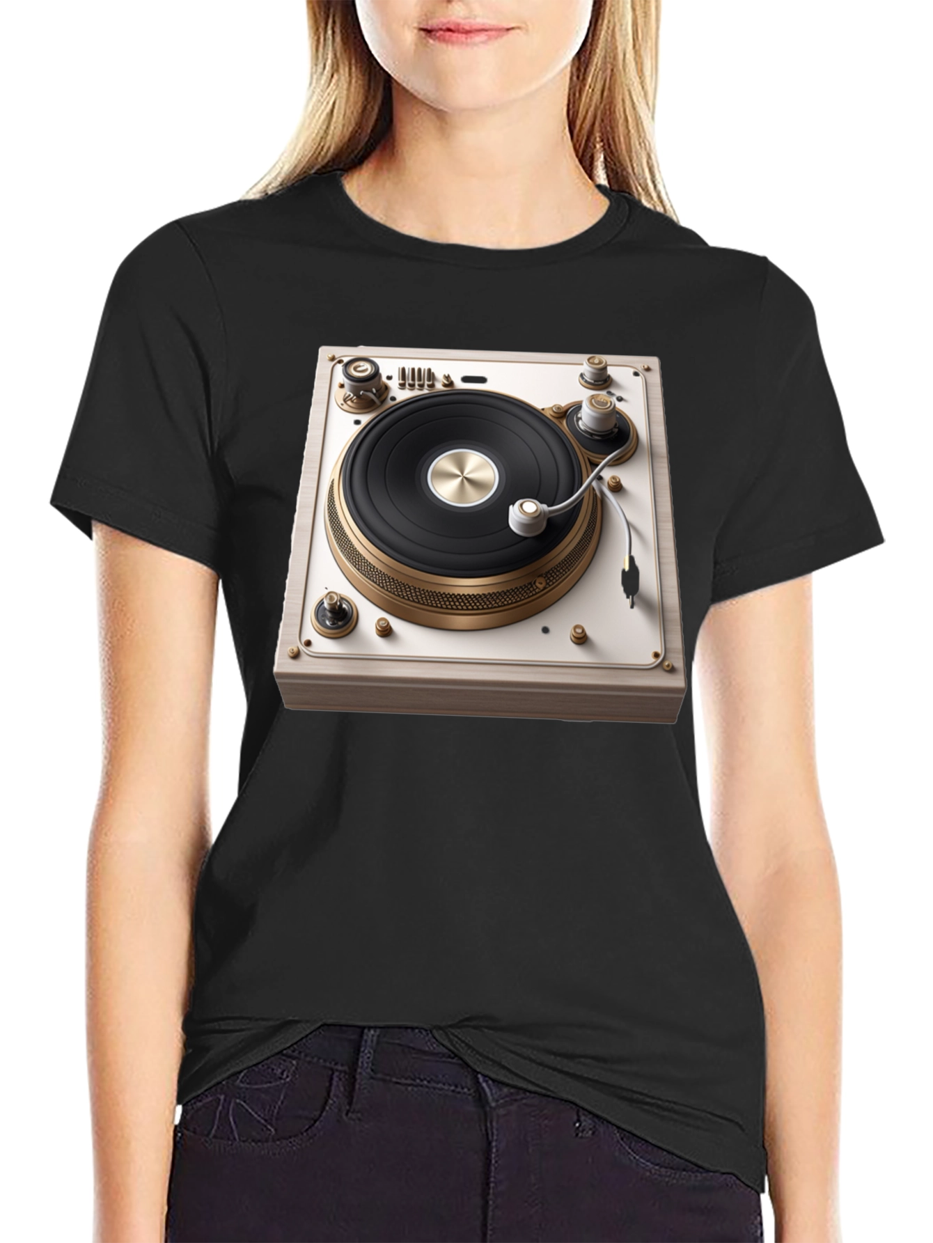 Vintage Turntable Graphic Tee - DJ Inspired