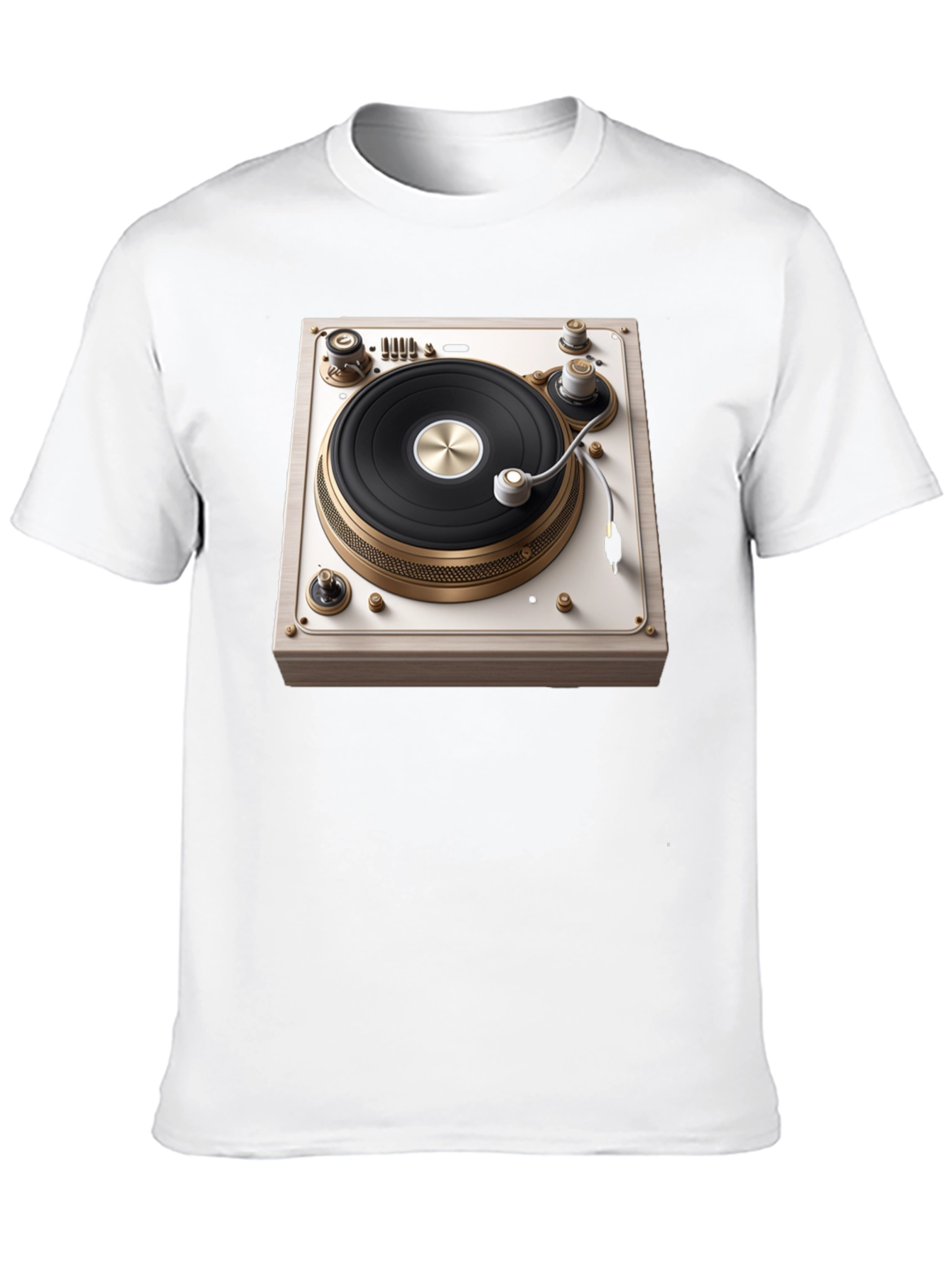 Vintage Turntable Graphic Tee - DJ Inspired