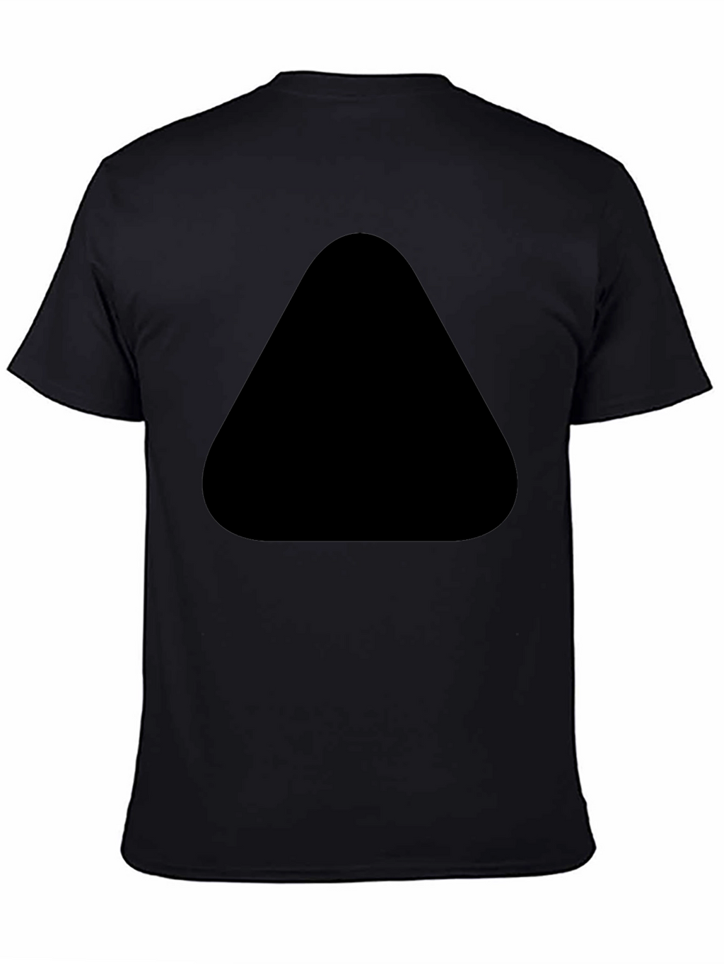 Mens Black Tee with Unique Front Design