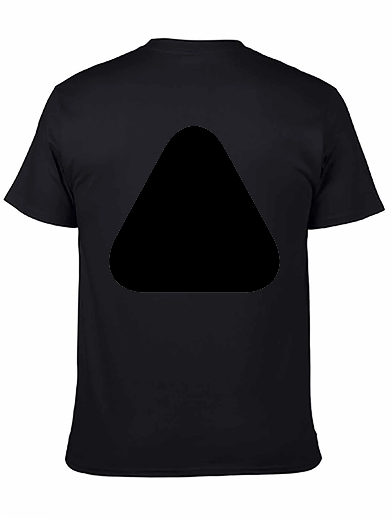 Mens Black Tee with Unique Front Design