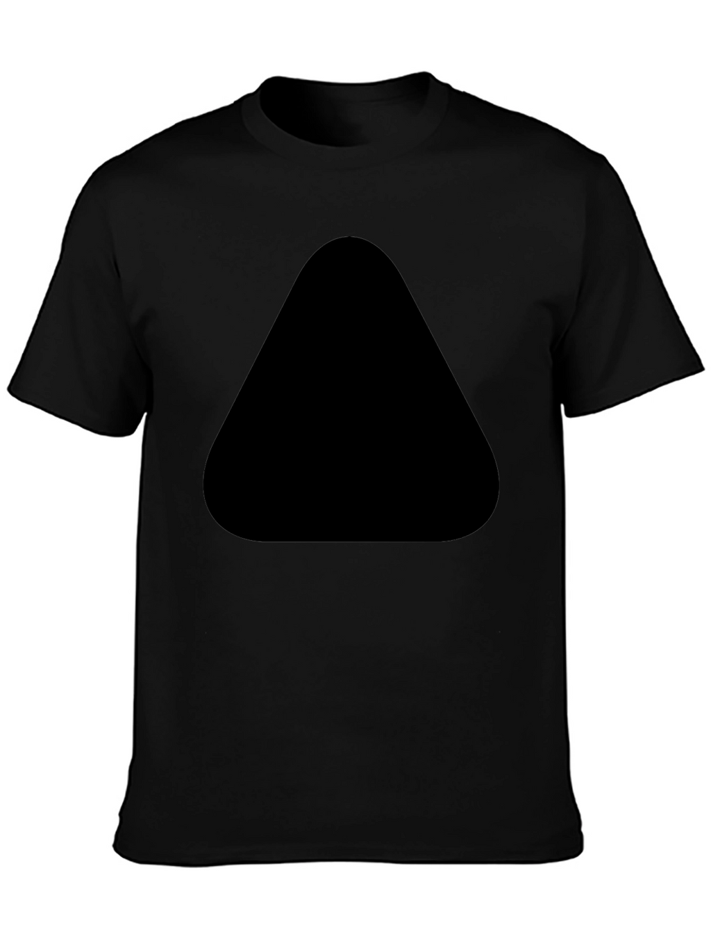 Mens Black Tee with Unique Front Design