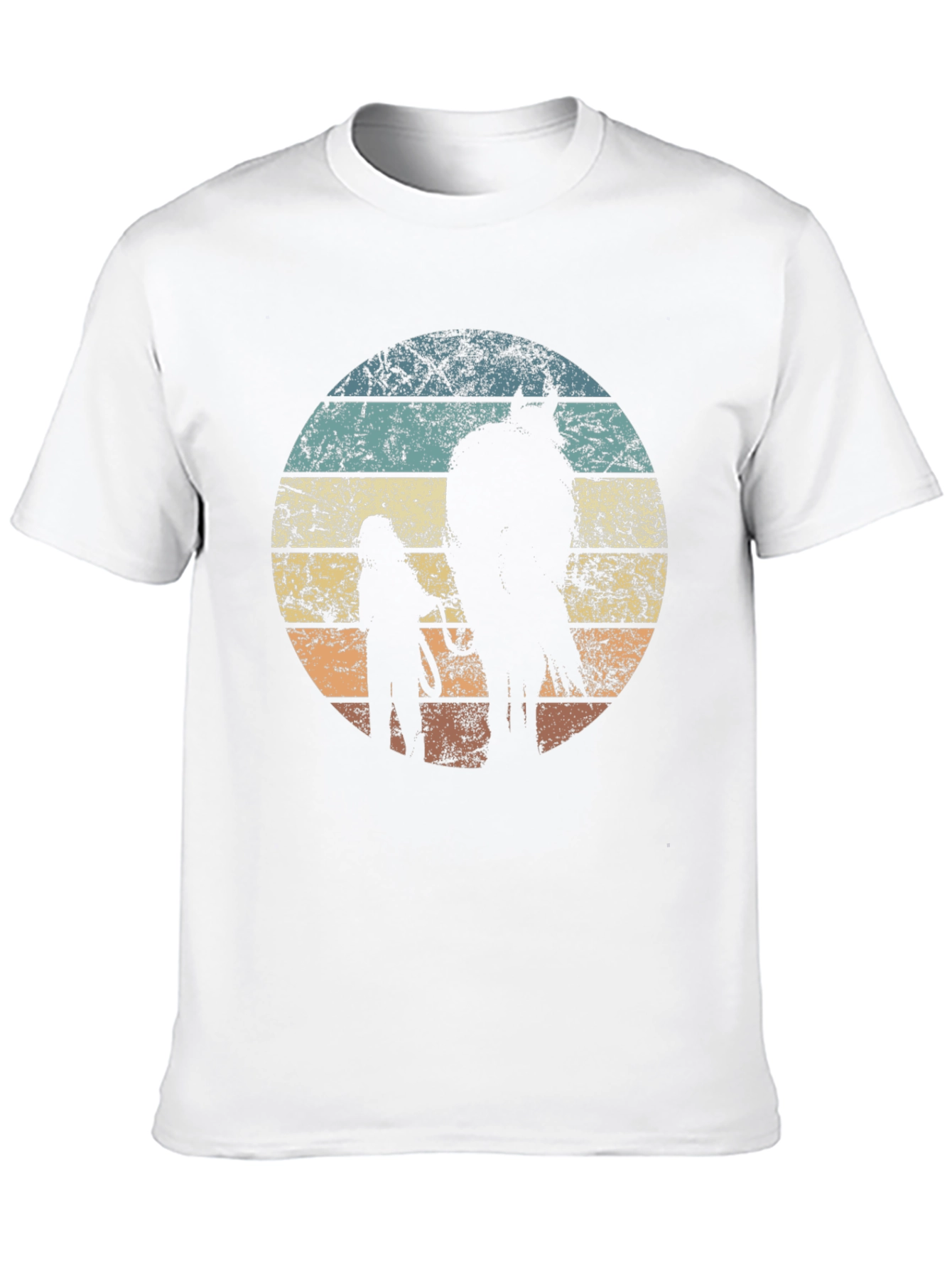 Vintage Horse Lover T-Shirt Equestrian Silhouette Tee