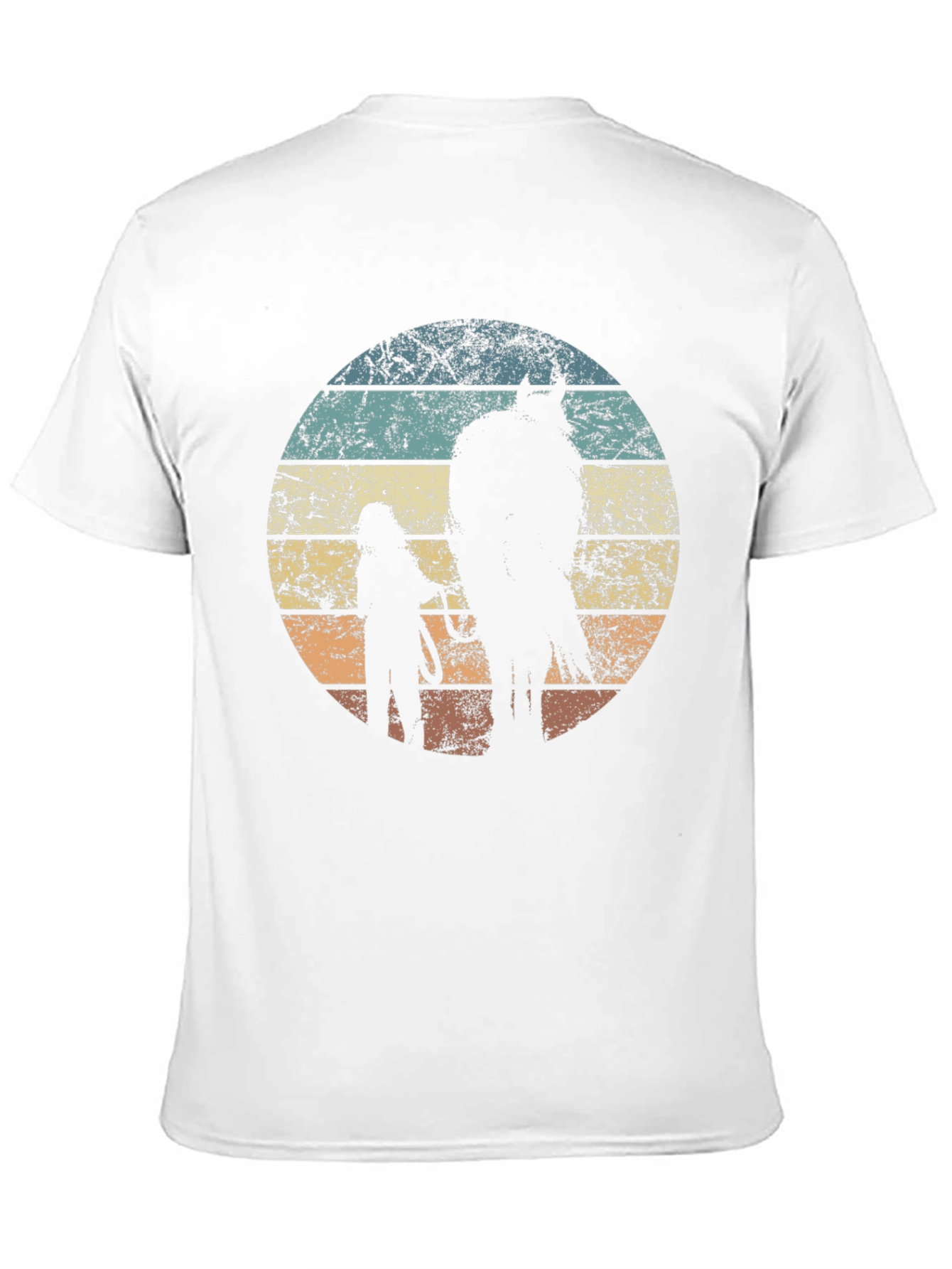 Vintage Horse Lover T-Shirt Equestrian Silhouette Tee
