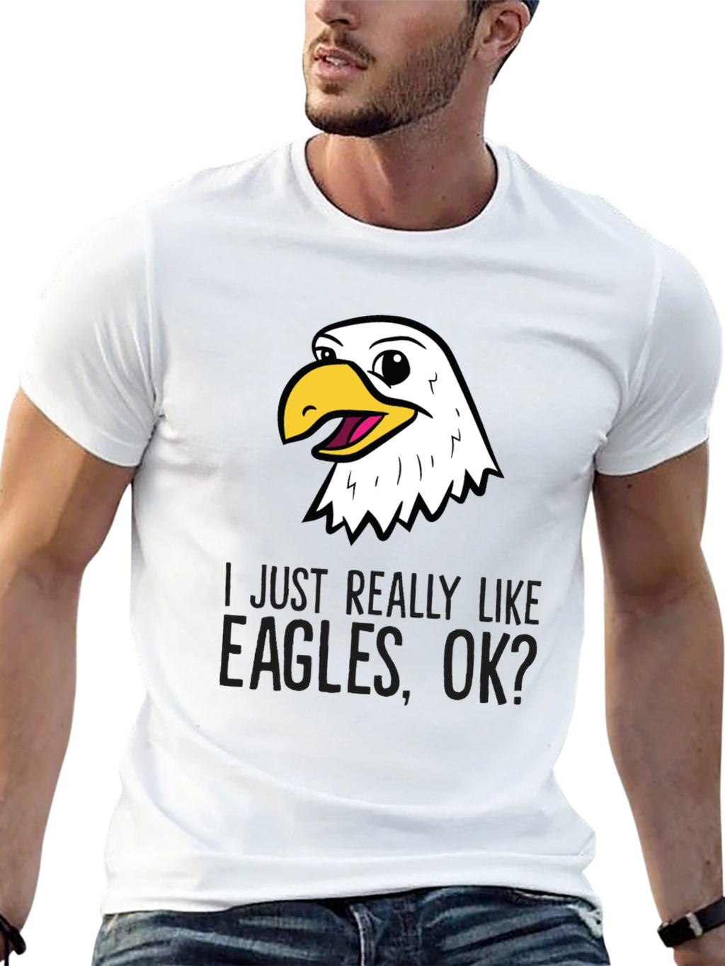 Funny Eagle Lover Black T-Shirt