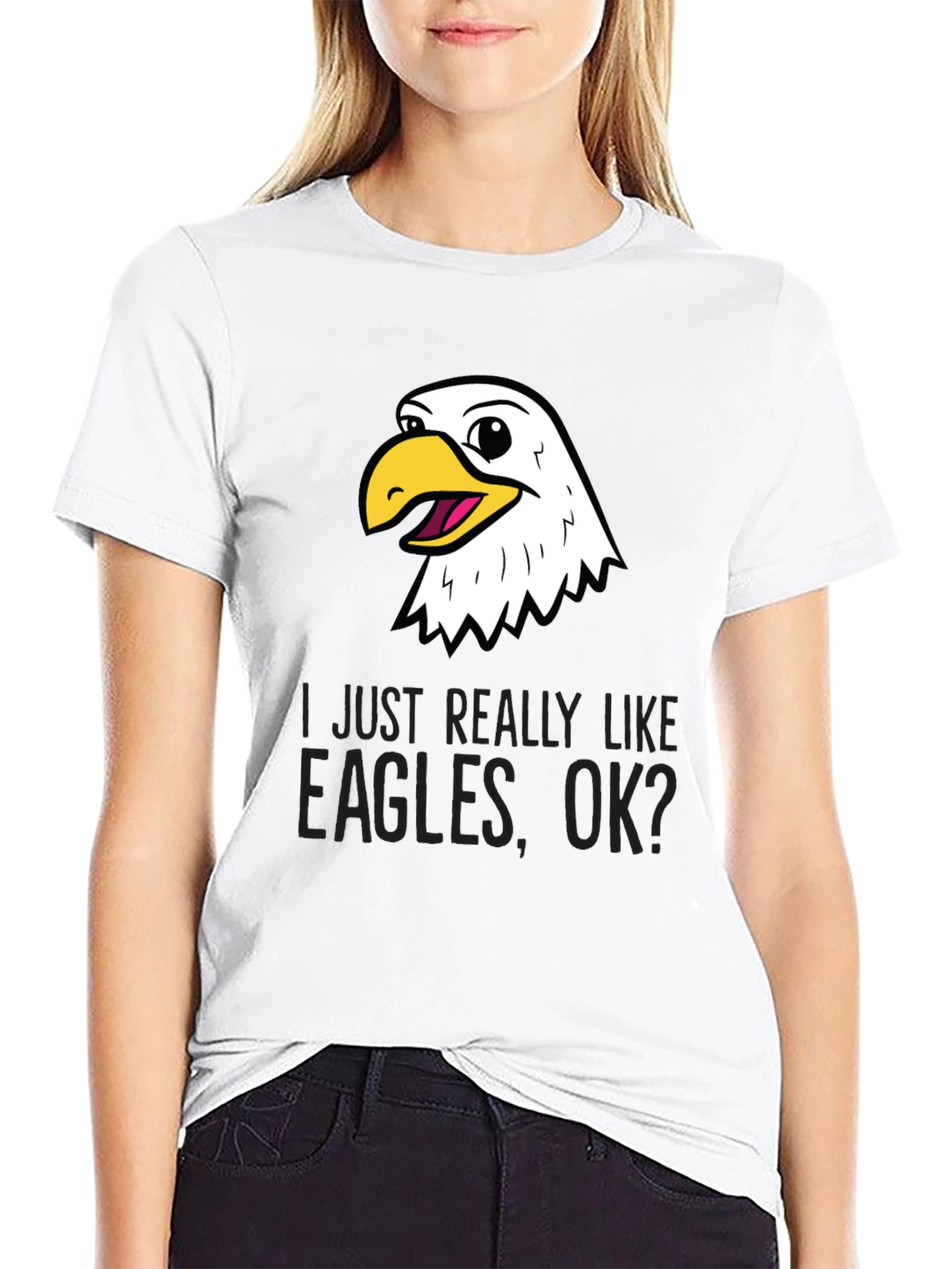 Funny Eagle Lover Black T-Shirt