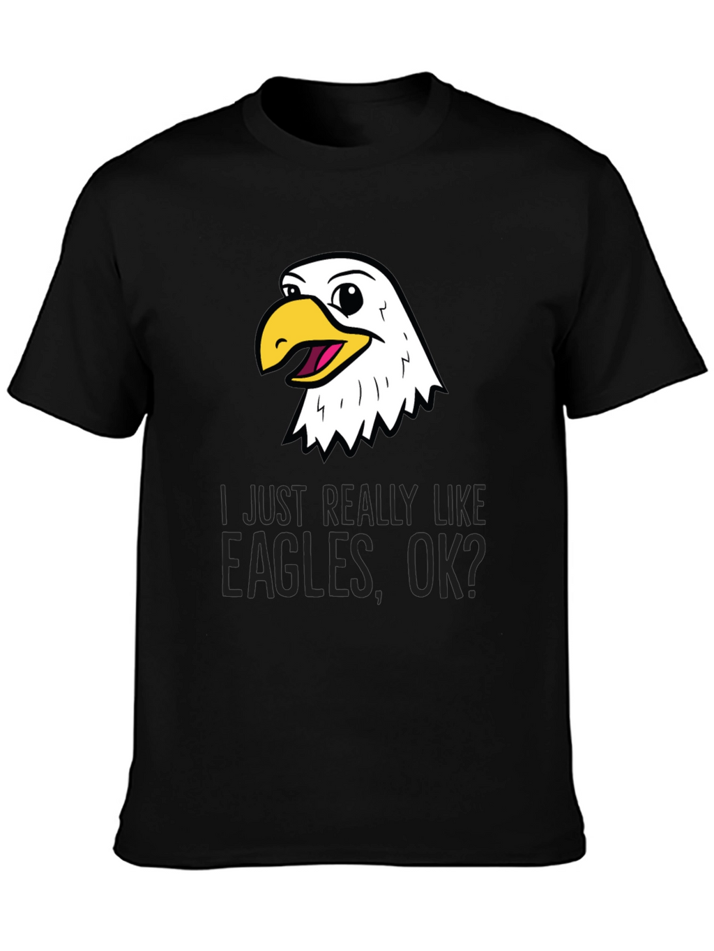 Funny Eagle Lover Black T-Shirt