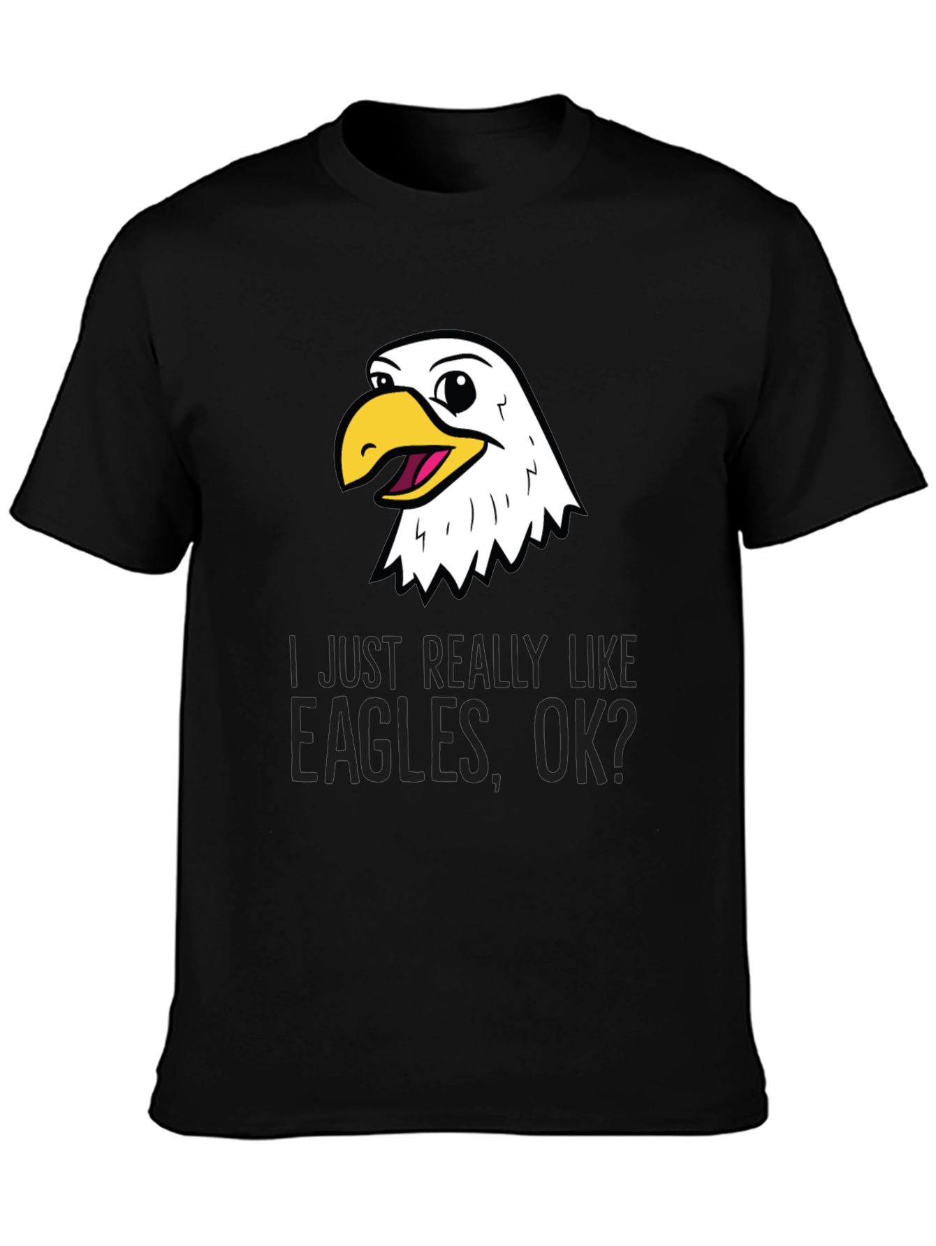 Funny Eagle Lover Black T-Shirt