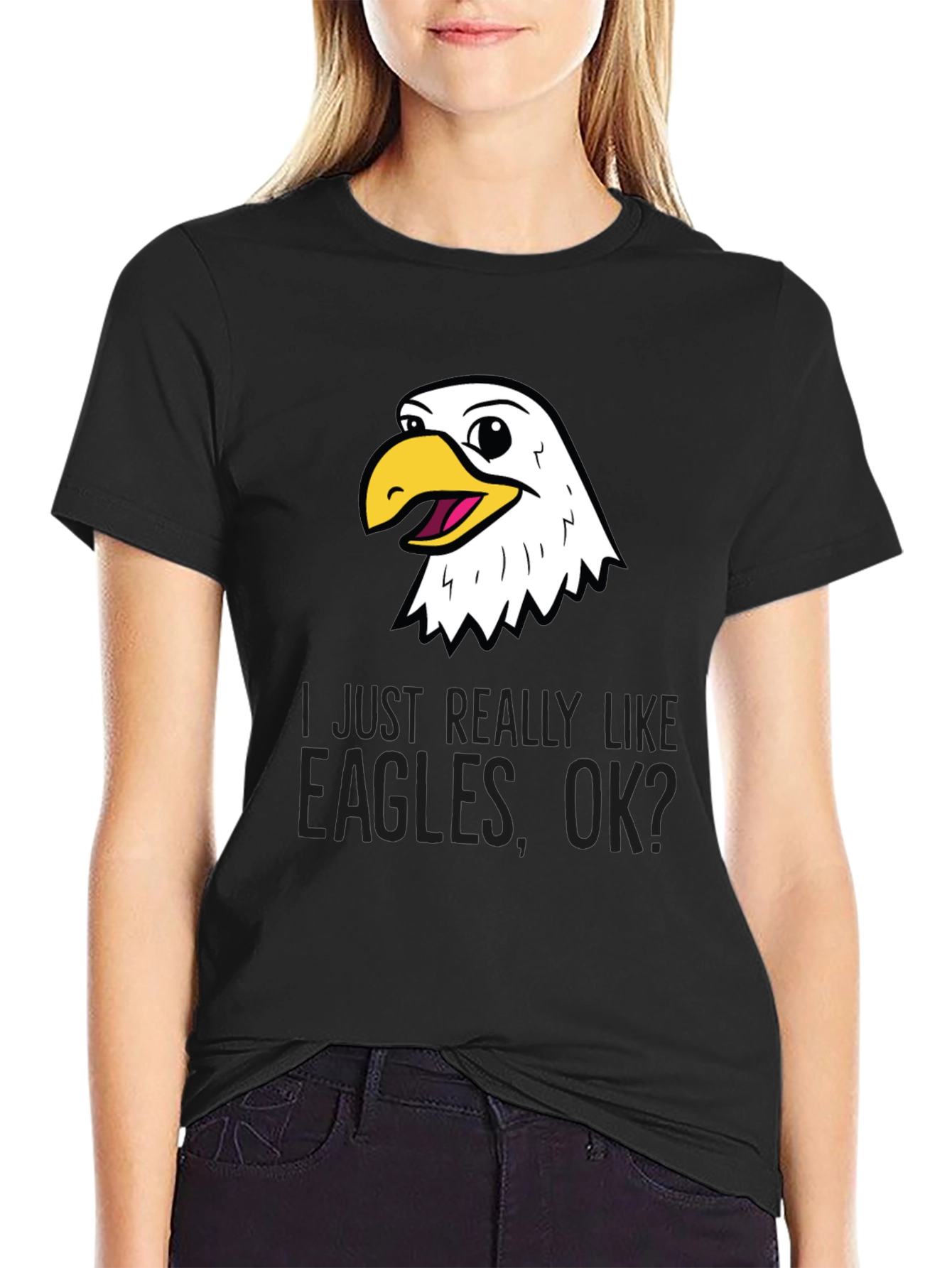 Funny Eagle Lover Black T-Shirt