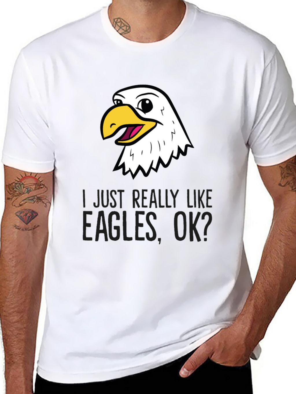 Funny Eagle Lover Black T-Shirt
