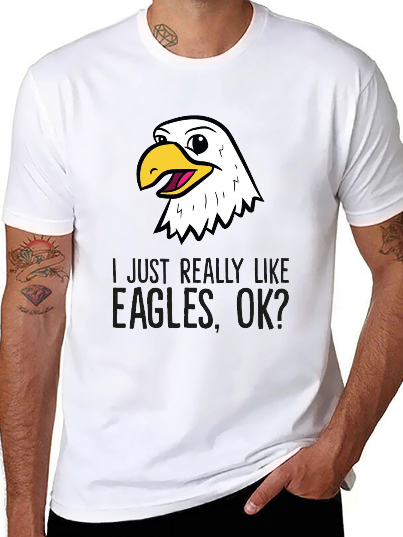 Funny Eagle Lover Black T-Shirt