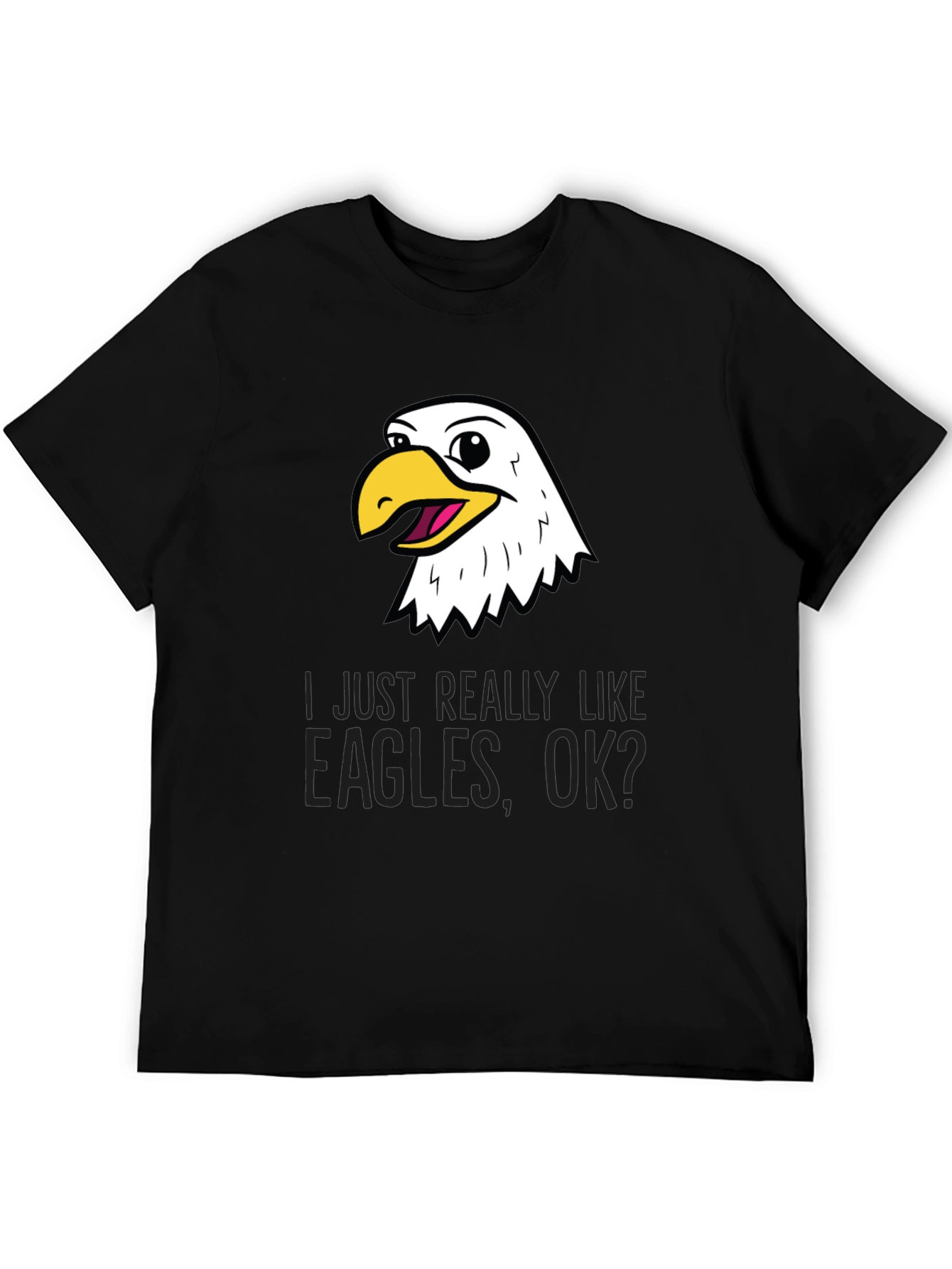 Funny Eagle Lover Black T-Shirt