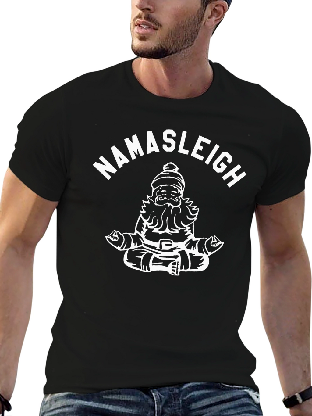 Namasleigh Santa Yoga T-Shirt - Holiday Zen