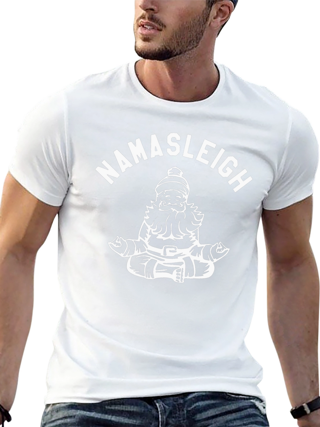 Namasleigh Santa Yoga T-Shirt - Holiday Zen