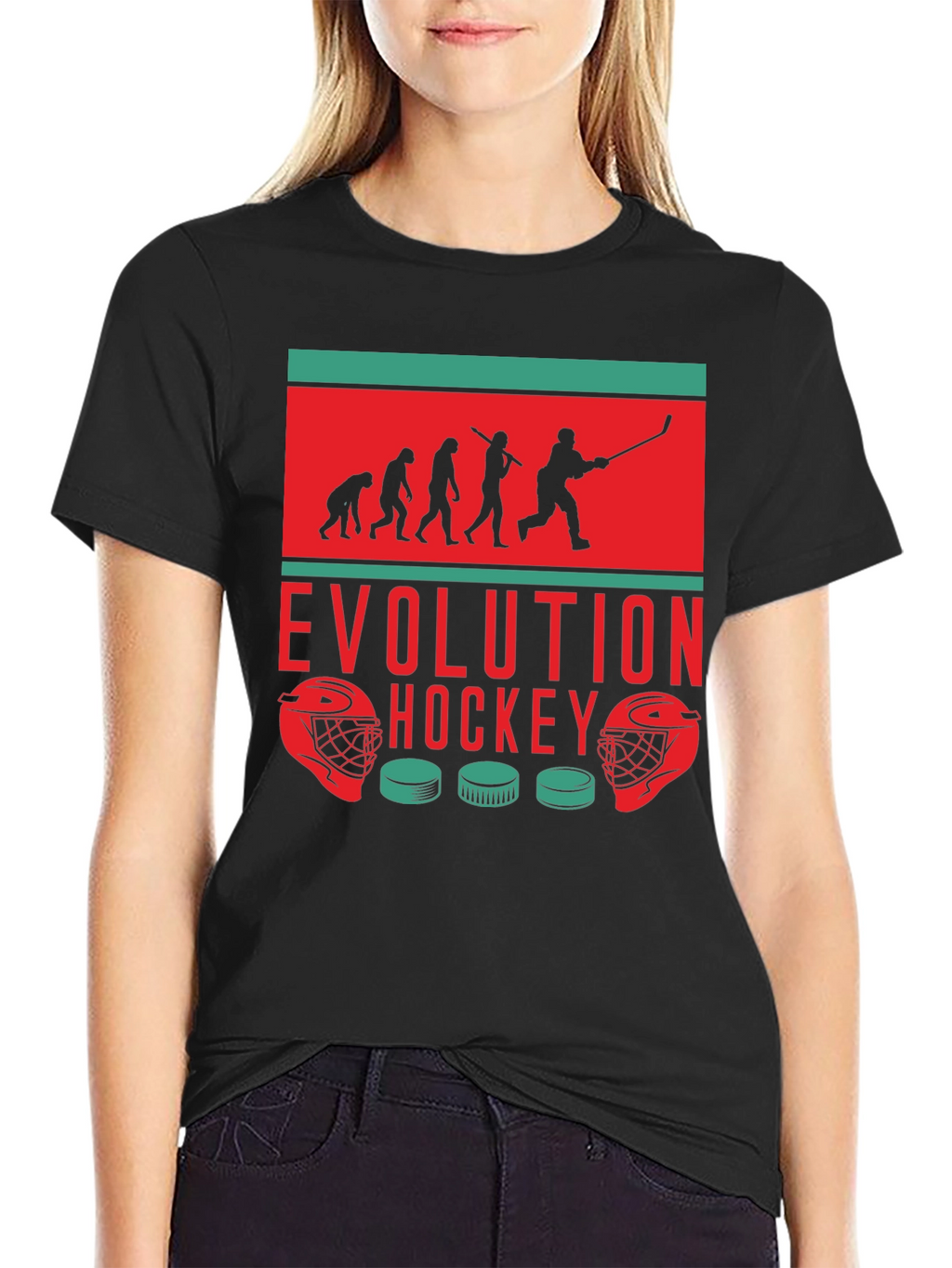 Hockey Evolution Graphic Tee - Cool Sportswear