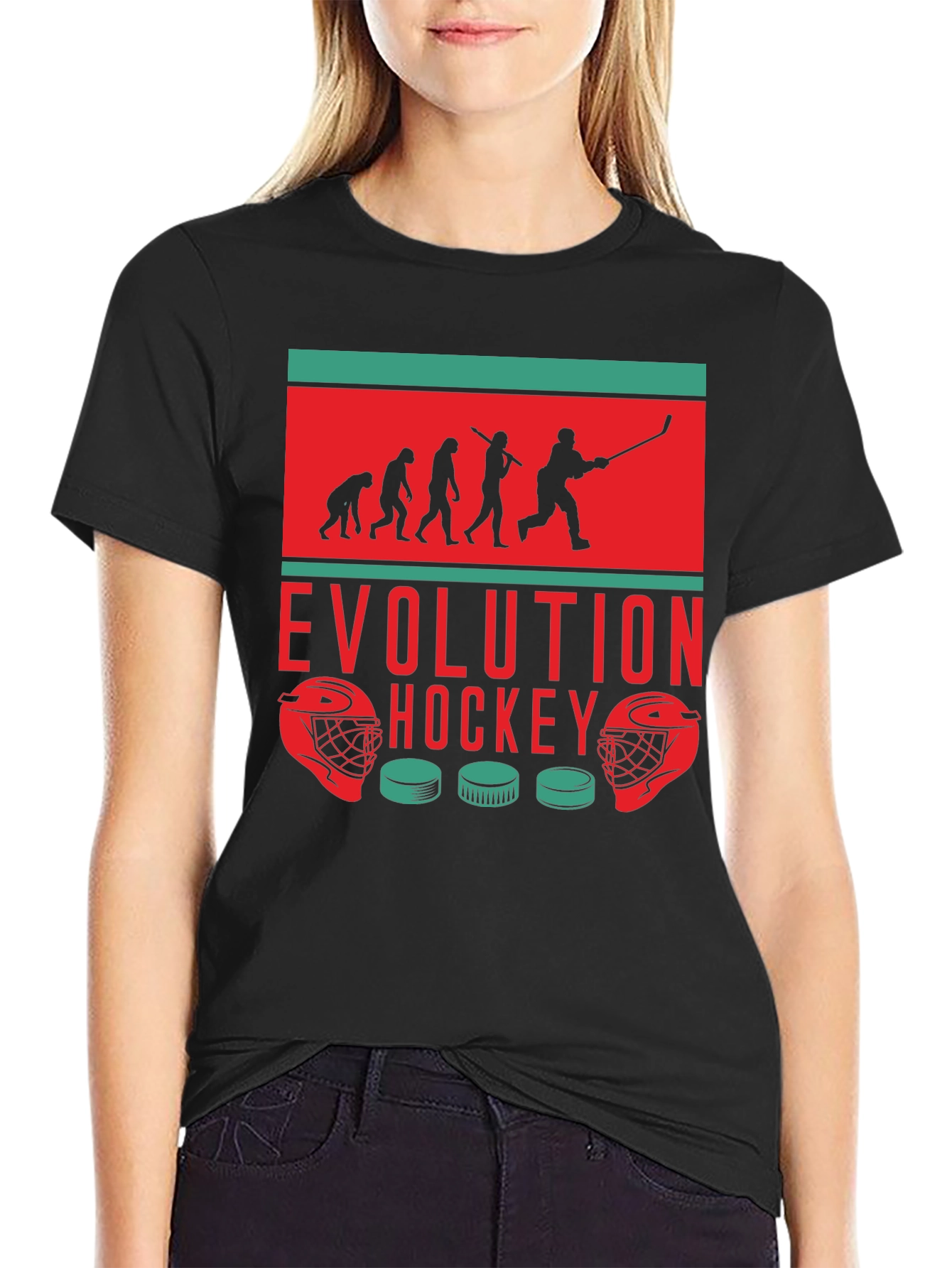 Hockey Evolution Graphic Tee - Cool Sportswear