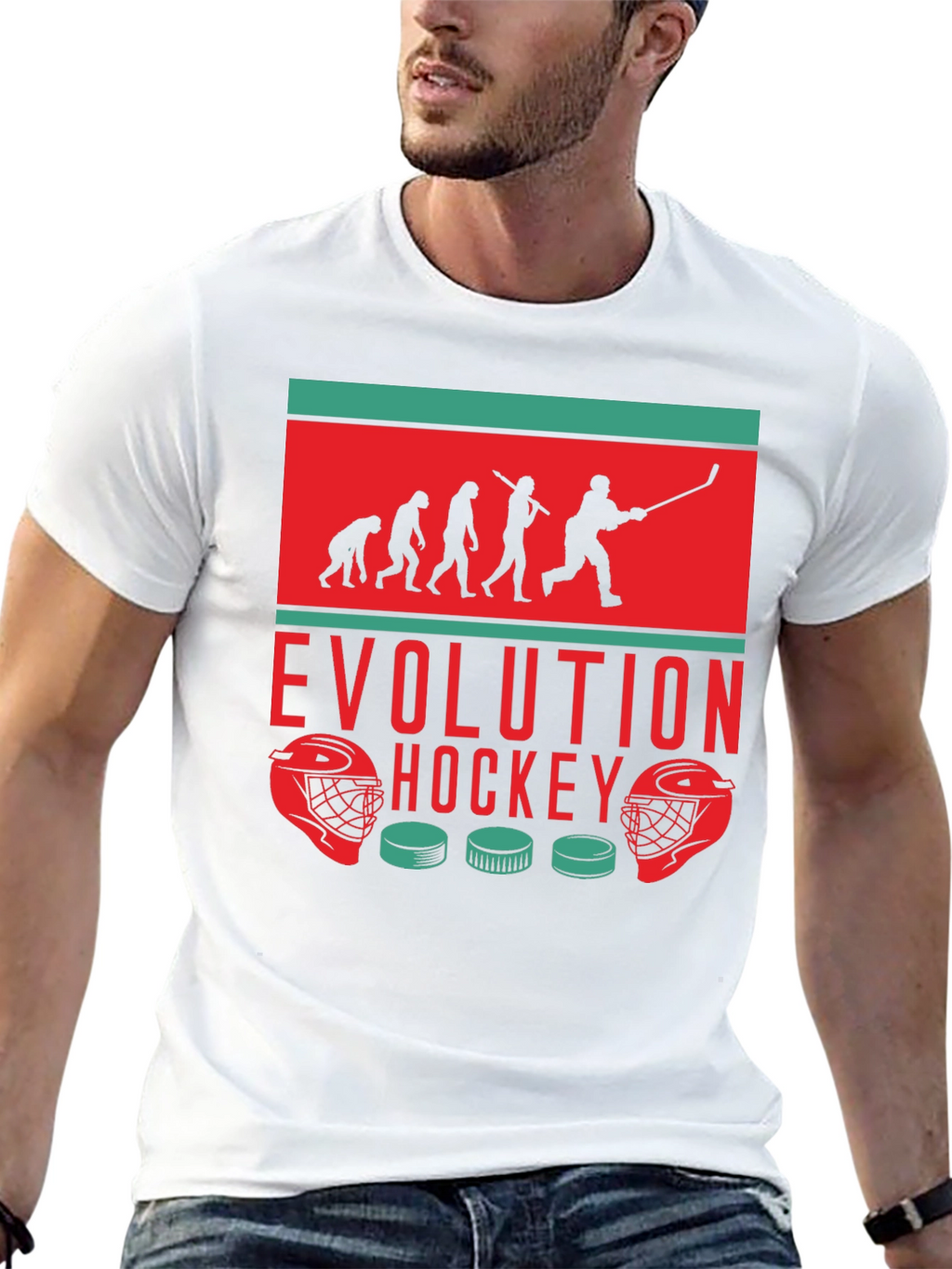 Hockey Evolution Graphic Tee - Cool Sportswear