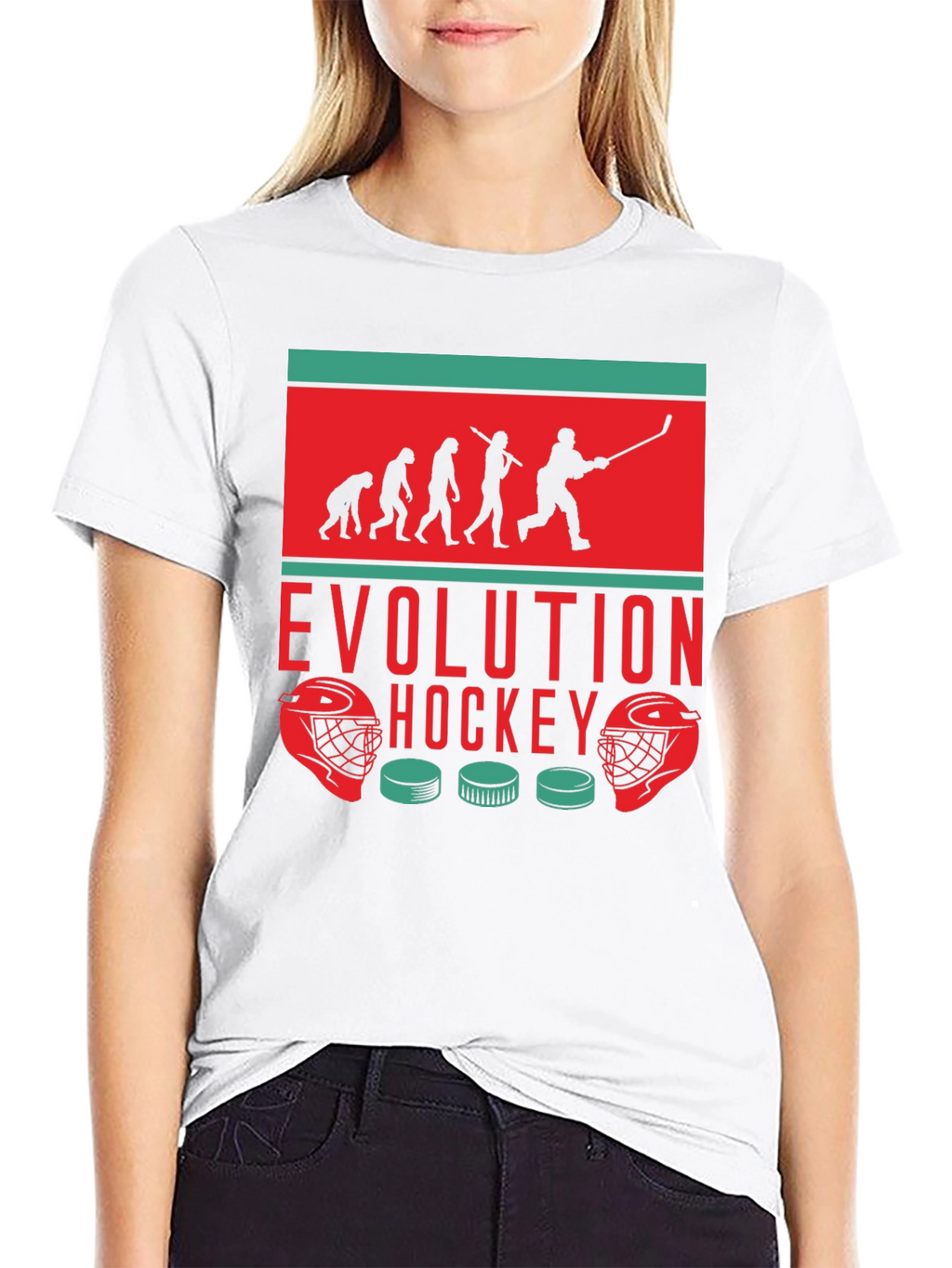 Hockey Evolution Graphic Tee - Cool Sportswear