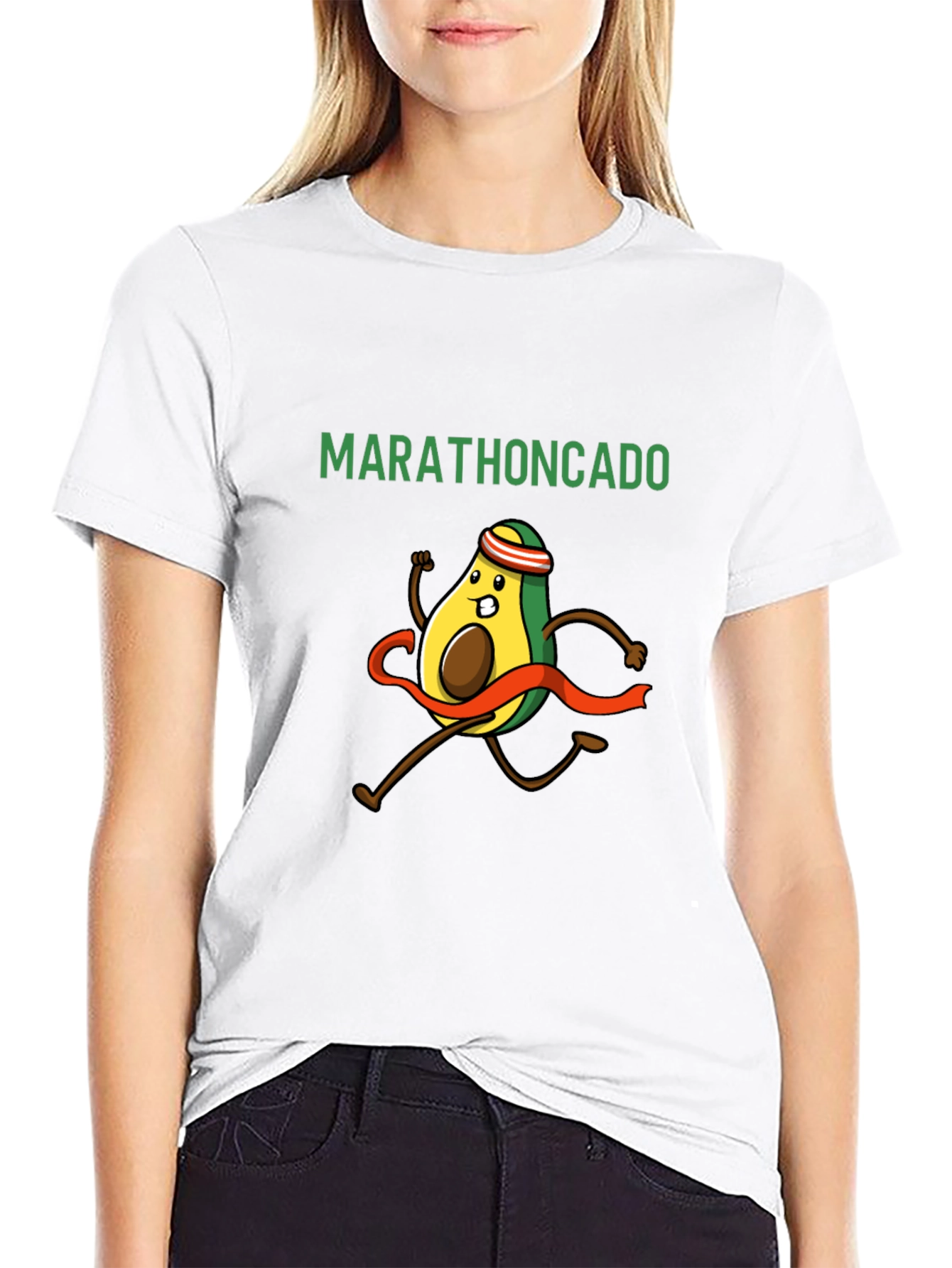 Marathoncado T-Shirt - Funny Avocado Running Tee