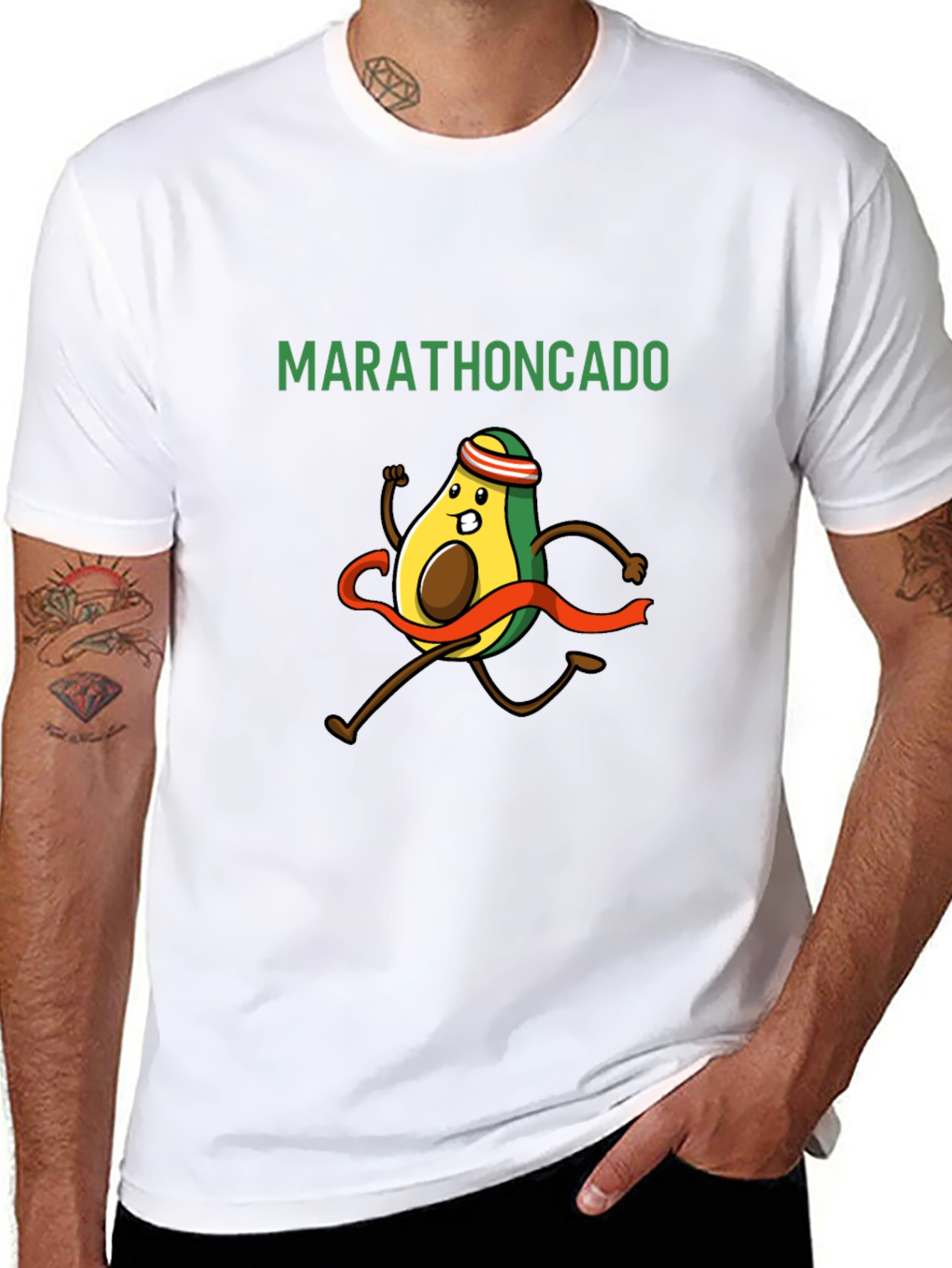 Marathoncado T-Shirt - Funny Avocado Running Tee