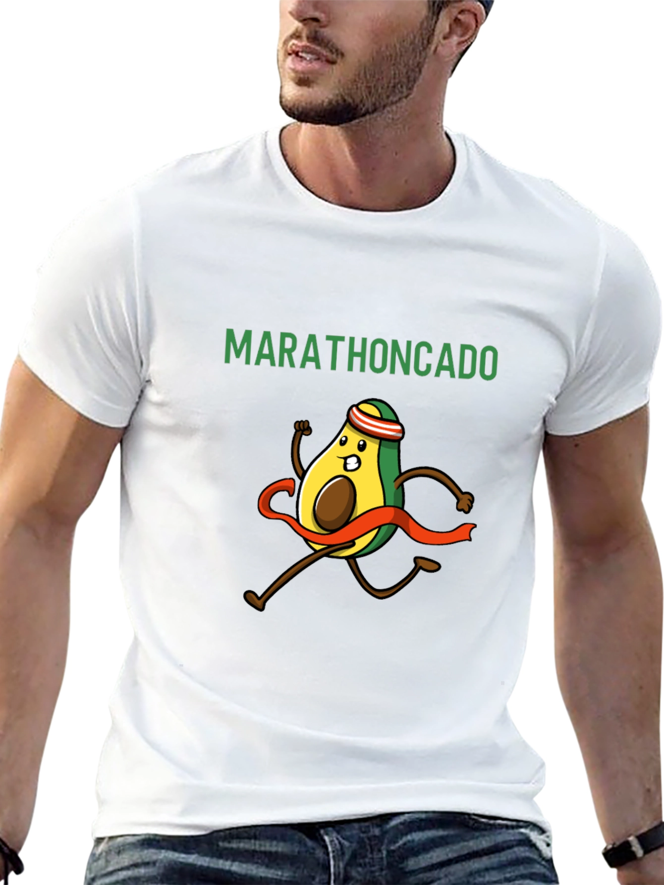 Marathoncado T-Shirt - Funny Avocado Running Tee