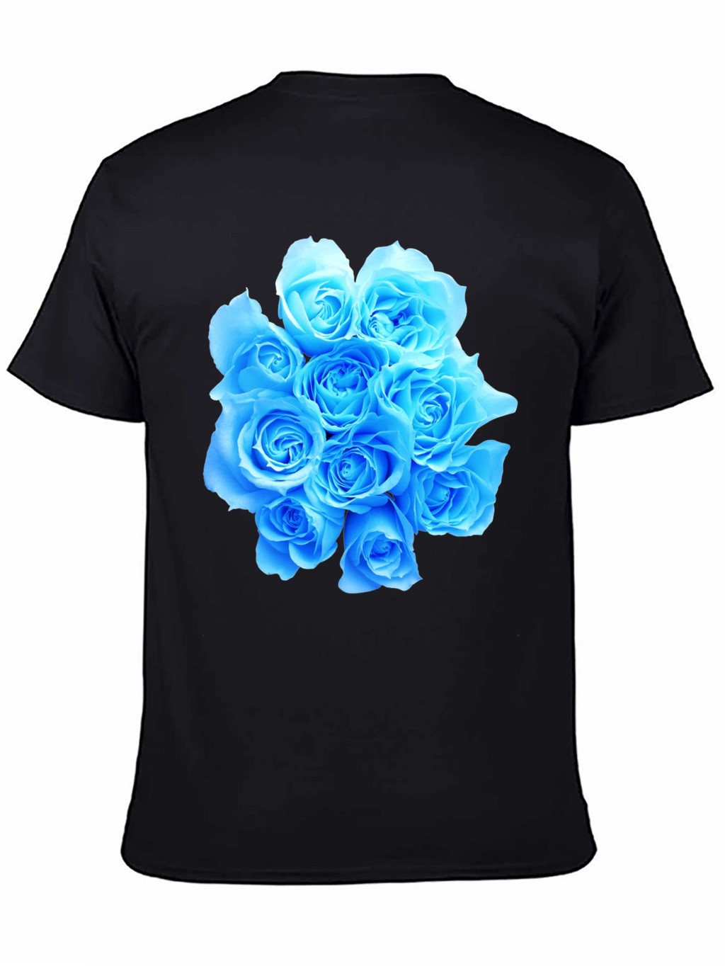 Blue Roses Graphic T-Shirt - Stylish Floral Tee