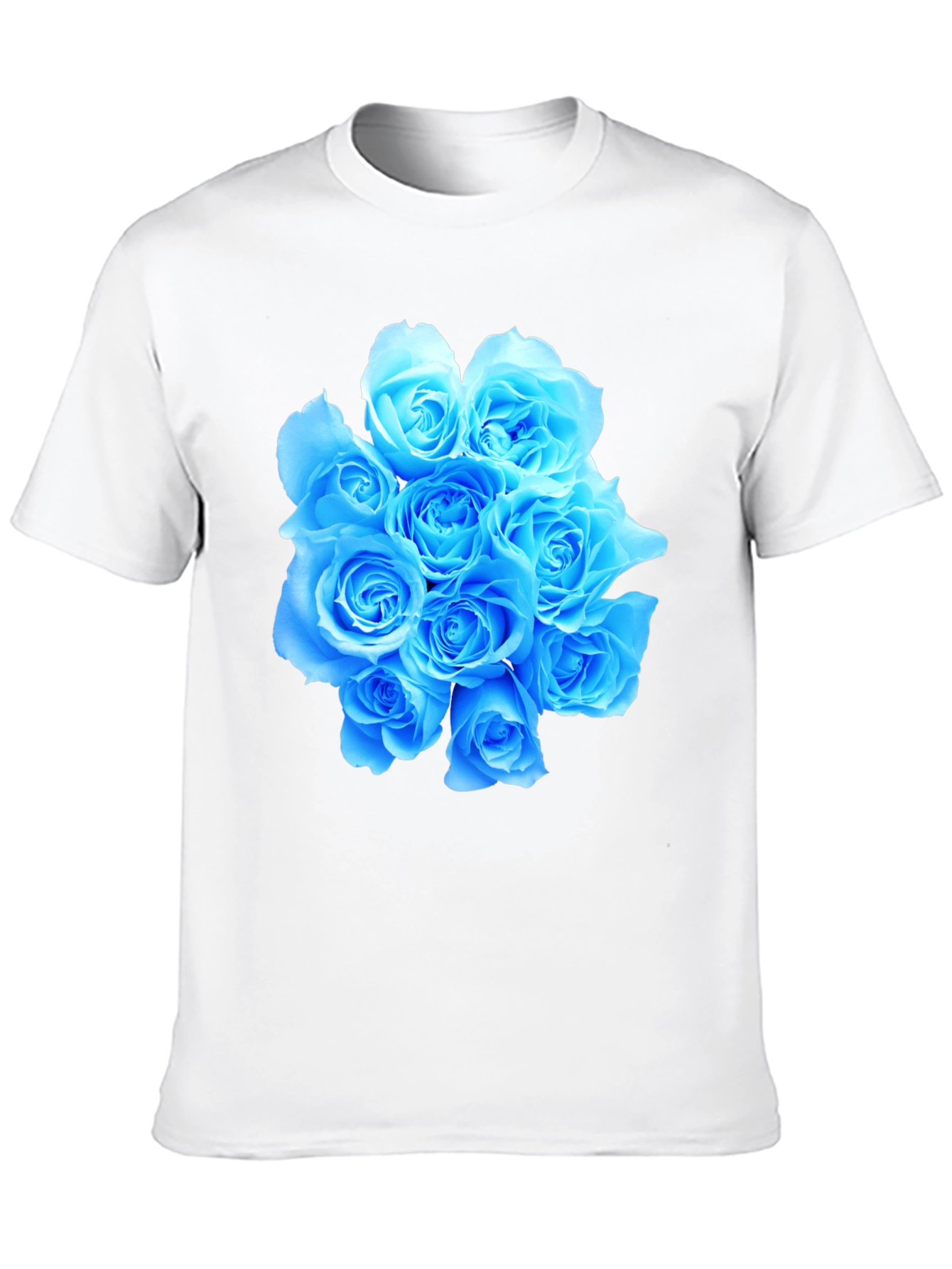 Blue Roses Graphic T-Shirt - Stylish Floral Tee