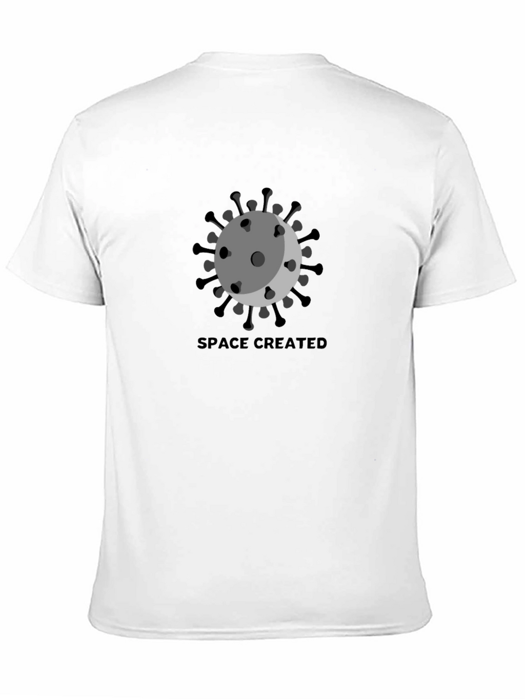 Space Created Graphic T-Shirt - Black Crew Neck Tee