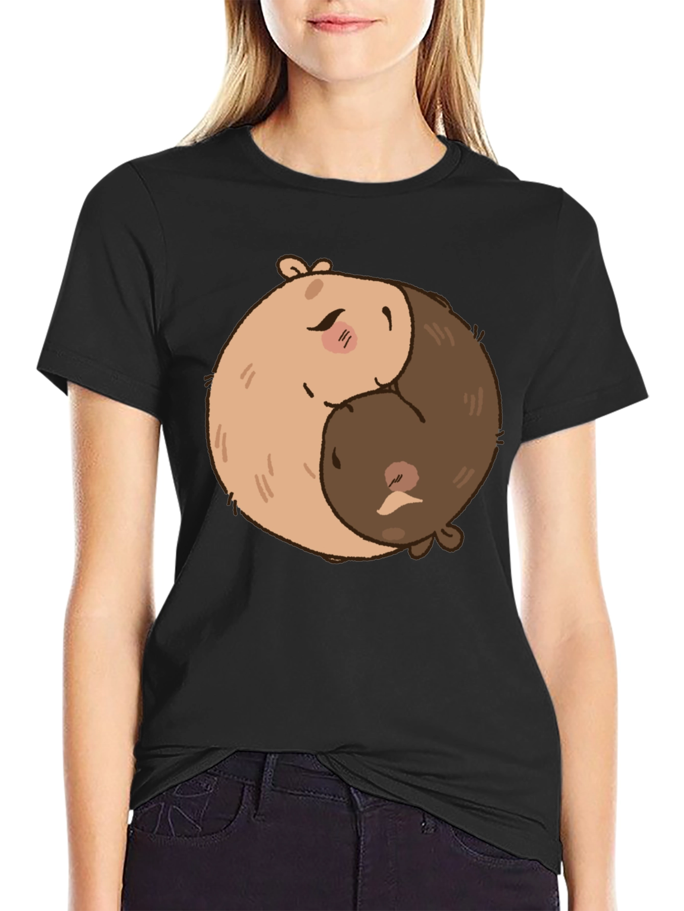 Yin Yang Capybara Graphic Tee