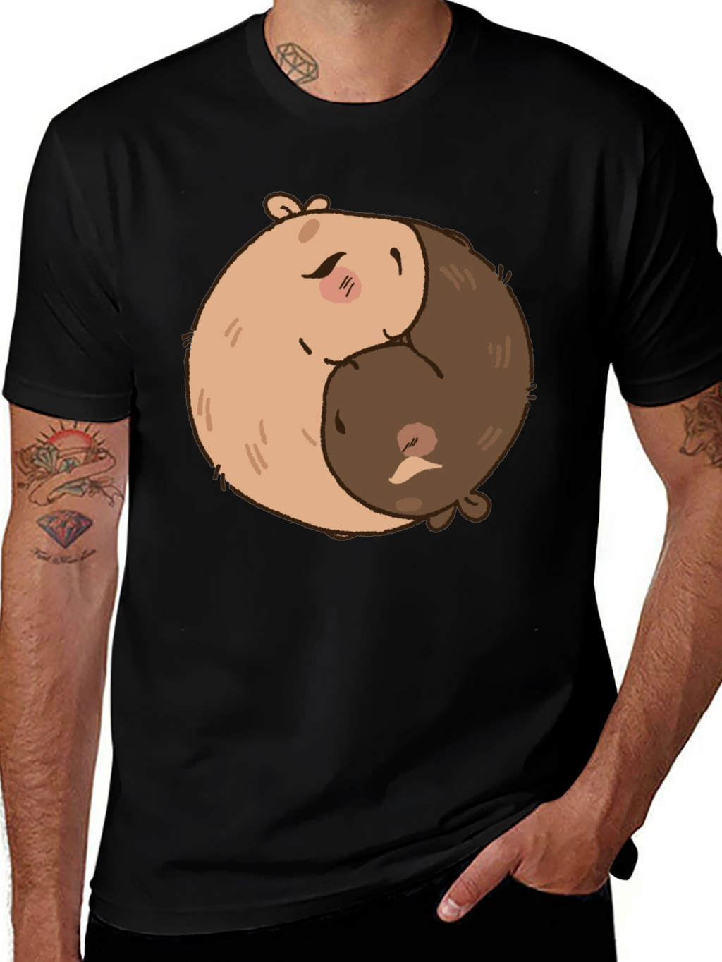 Yin Yang Capybara Graphic Tee