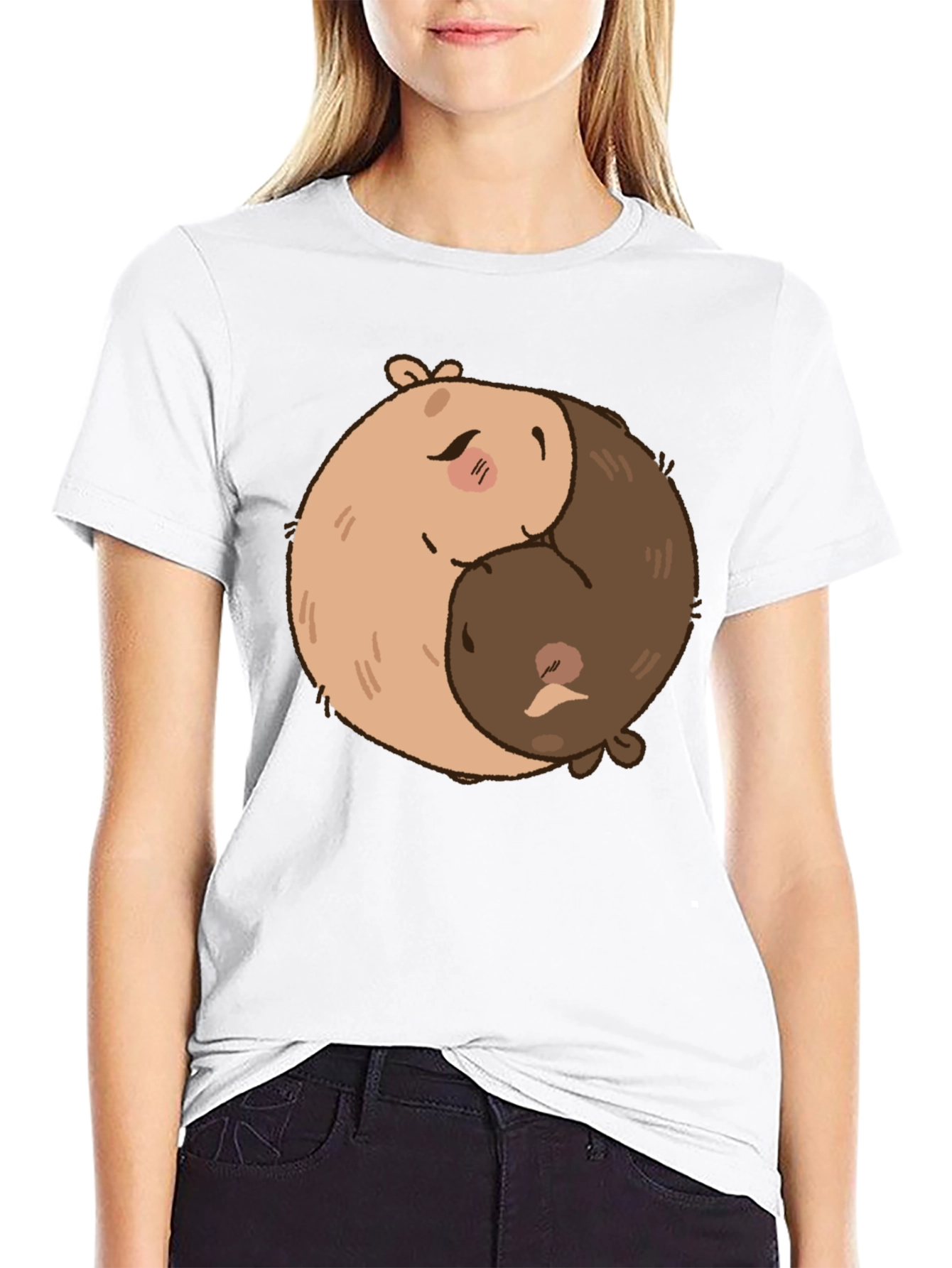 Yin Yang Capybara Graphic Tee