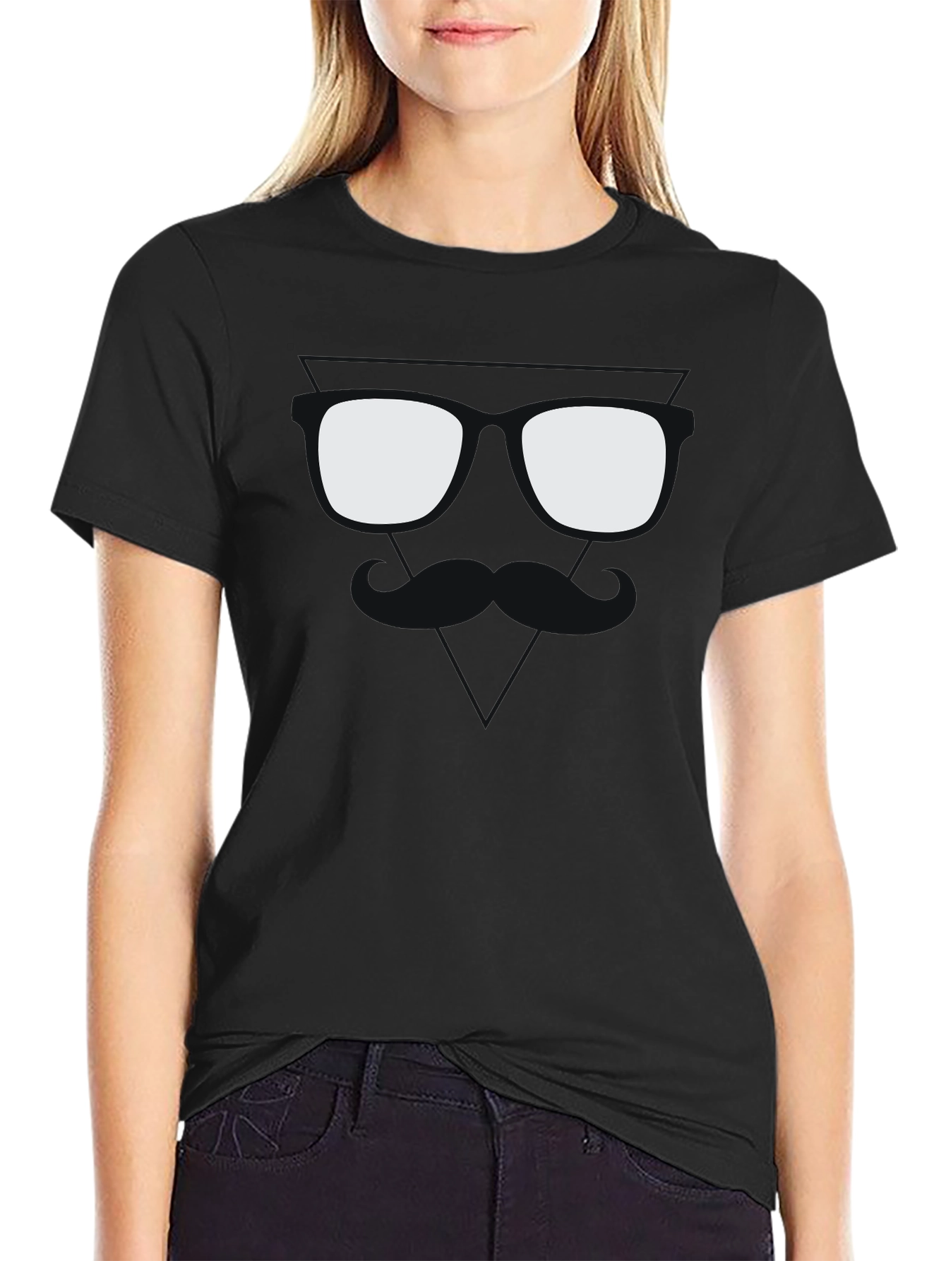 Cool Shades Graphic Tee - Black Cotton T-Shirt