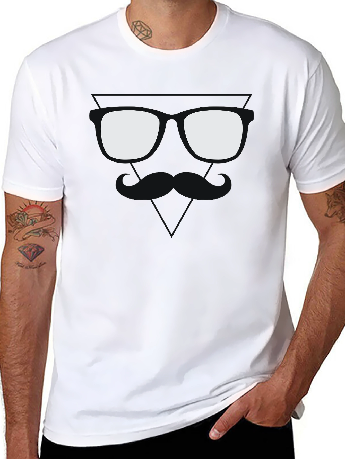 Cool Shades Graphic Tee - Black Cotton T-Shirt