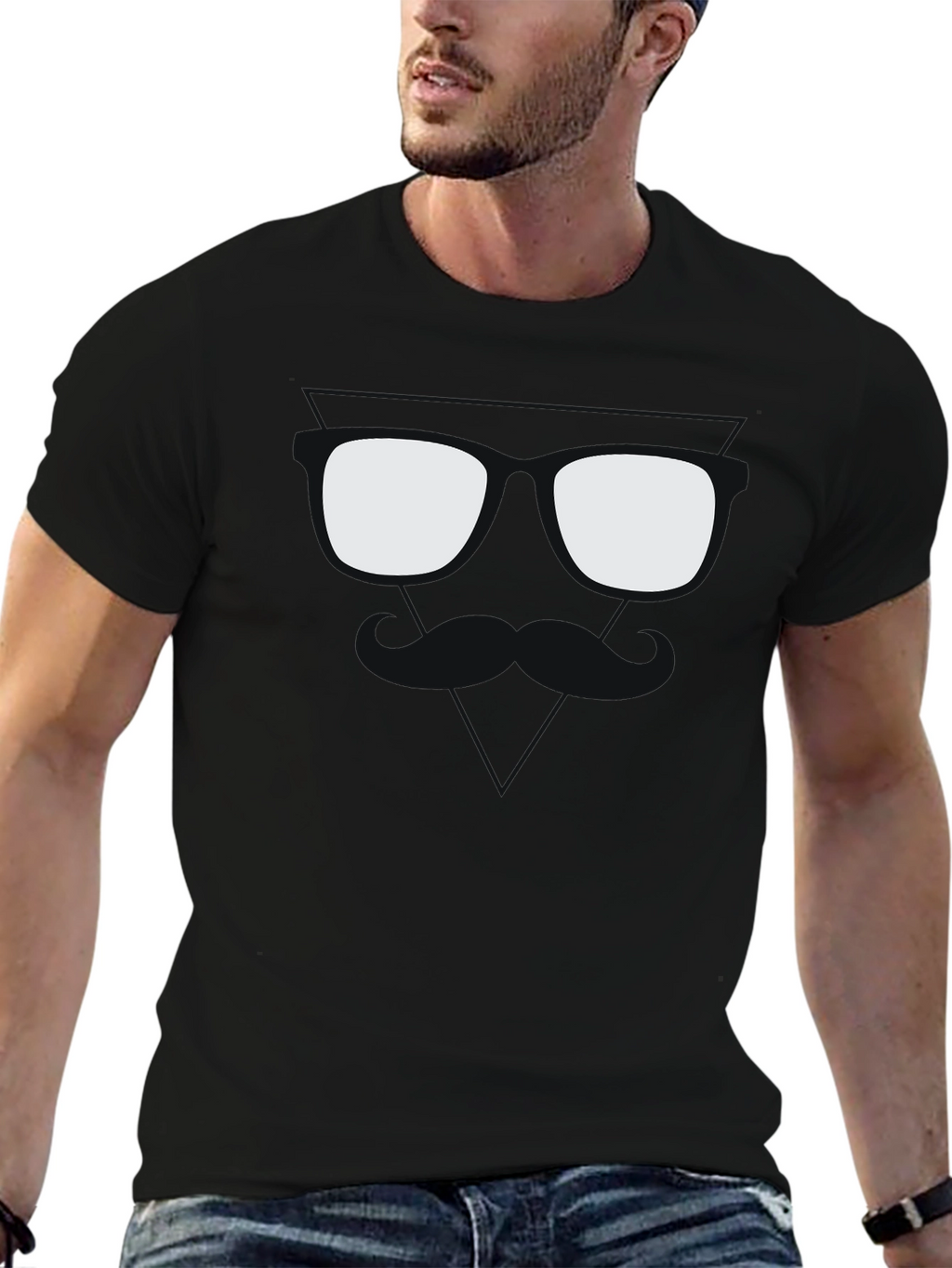 Cool Shades Graphic Tee - Black Cotton T-Shirt