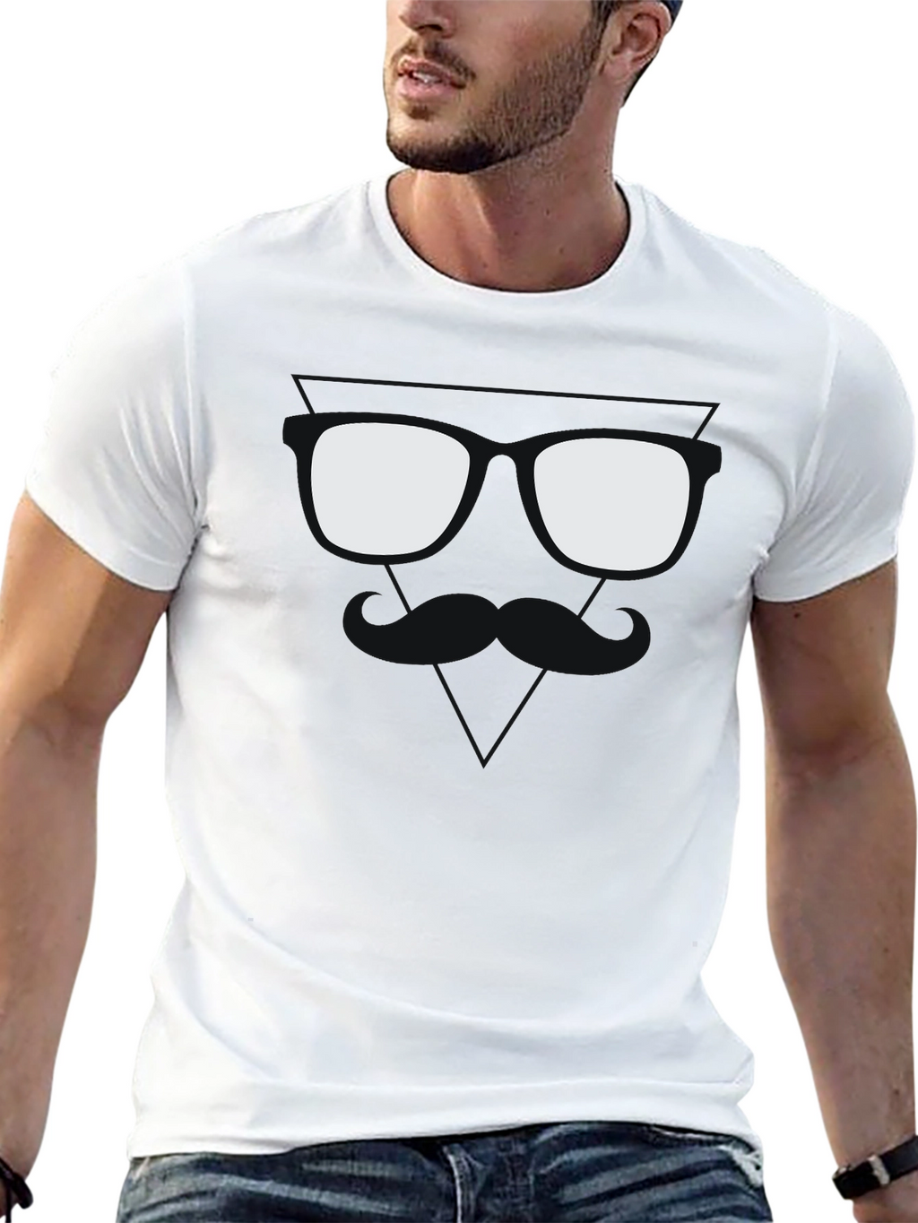 Cool Shades Graphic Tee - Black Cotton T-Shirt