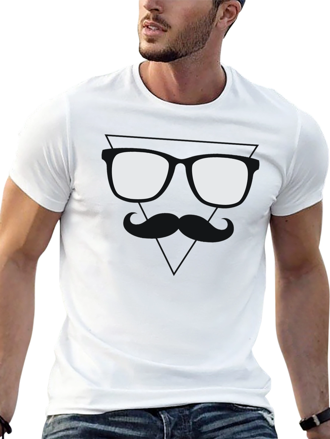 Cool Shades Graphic Tee - Black Cotton T-Shirt