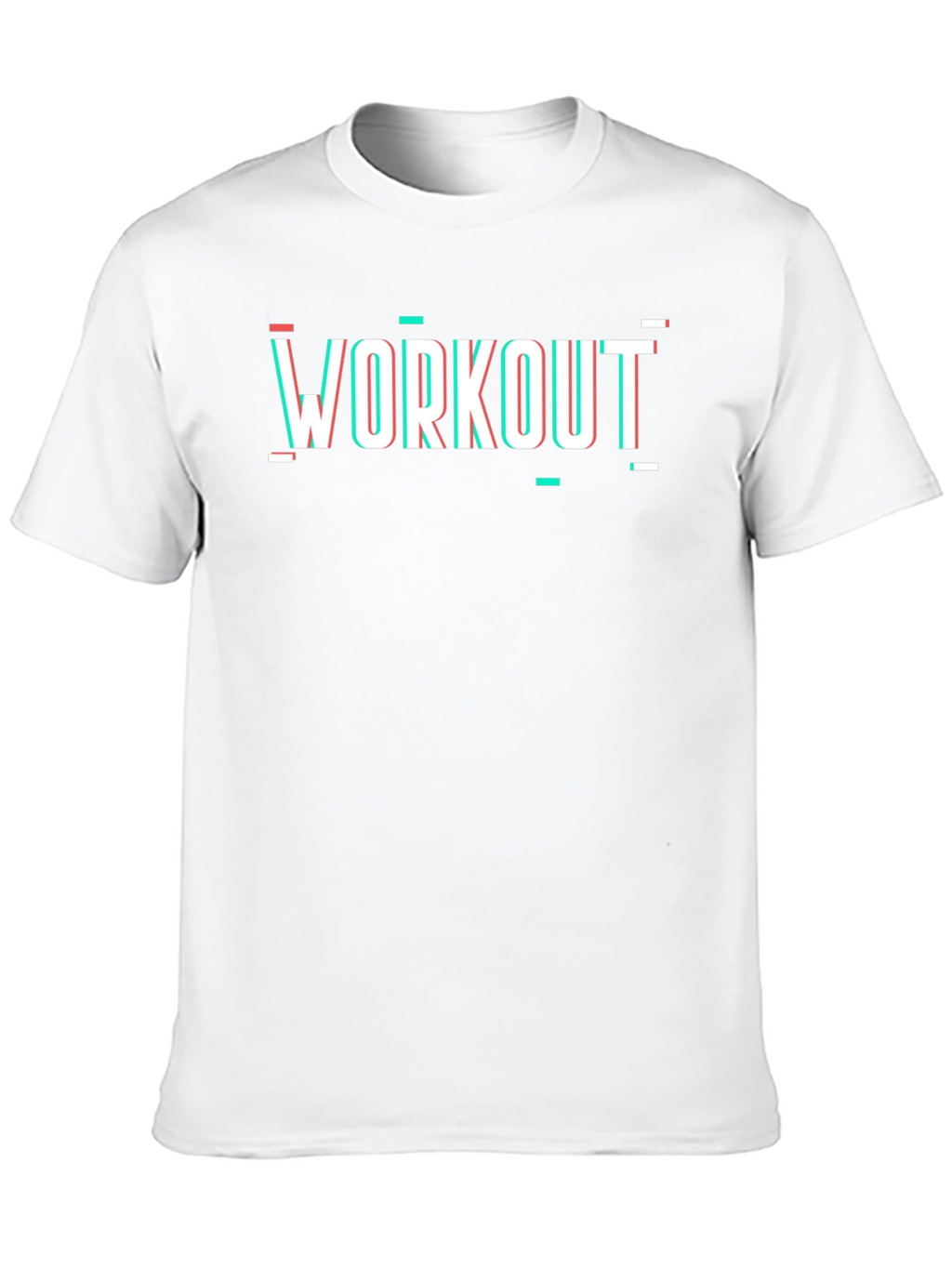 Workout Glitch Style T-Shirt for Fitness Enthusiasts