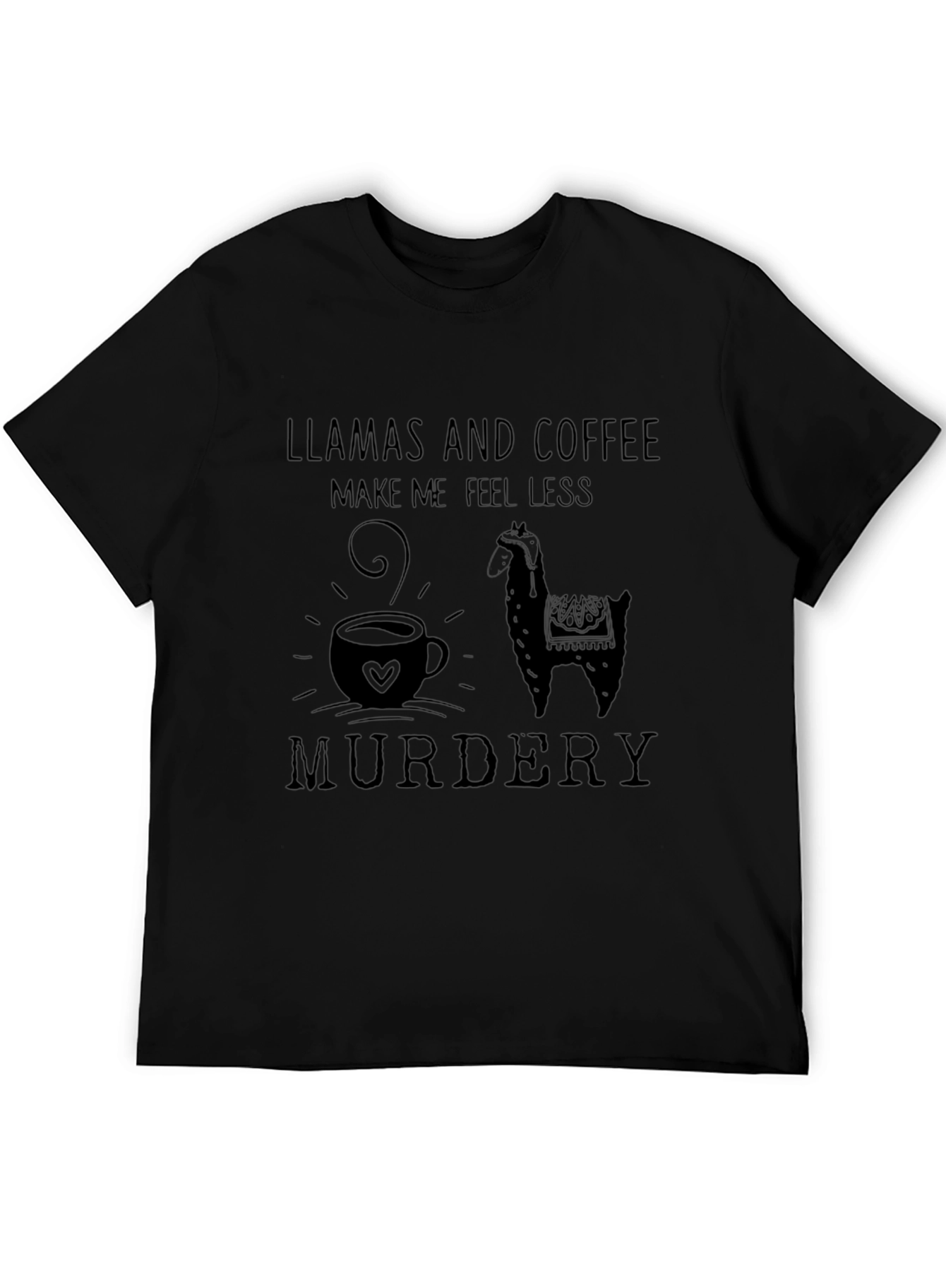 Llama and Coffee Graphic Tee - Funny Humor T-Shirt