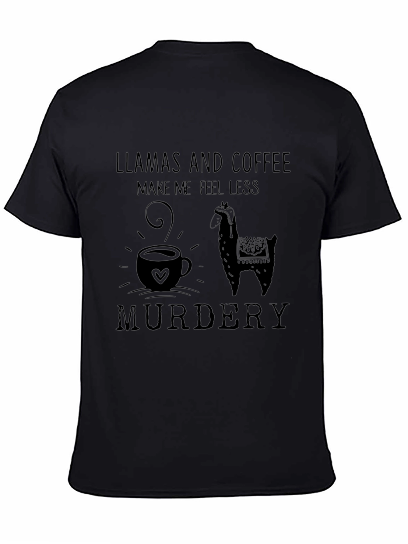 Llama and Coffee Graphic Tee - Funny Humor T-Shirt