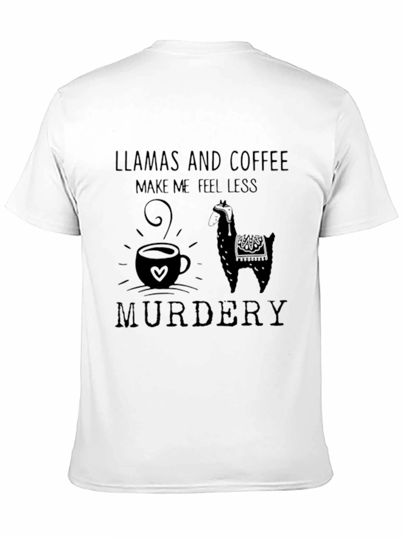 Llama and Coffee Graphic Tee - Funny Humor T-Shirt