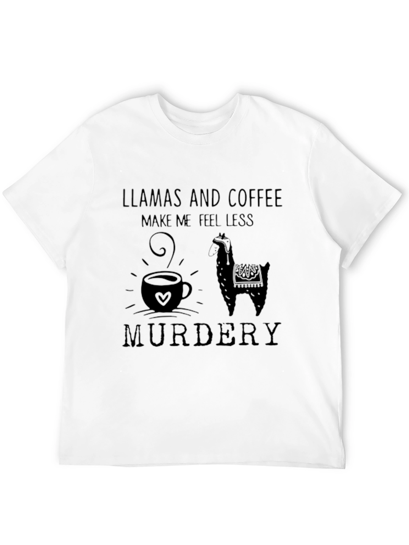 Llama and Coffee Graphic Tee - Funny Humor T-Shirt