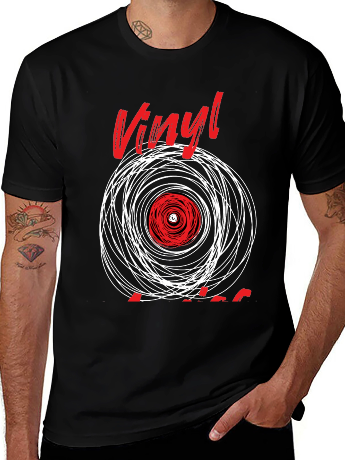 Vinyl Record Graphic T-Shirt - Music Lover Tee